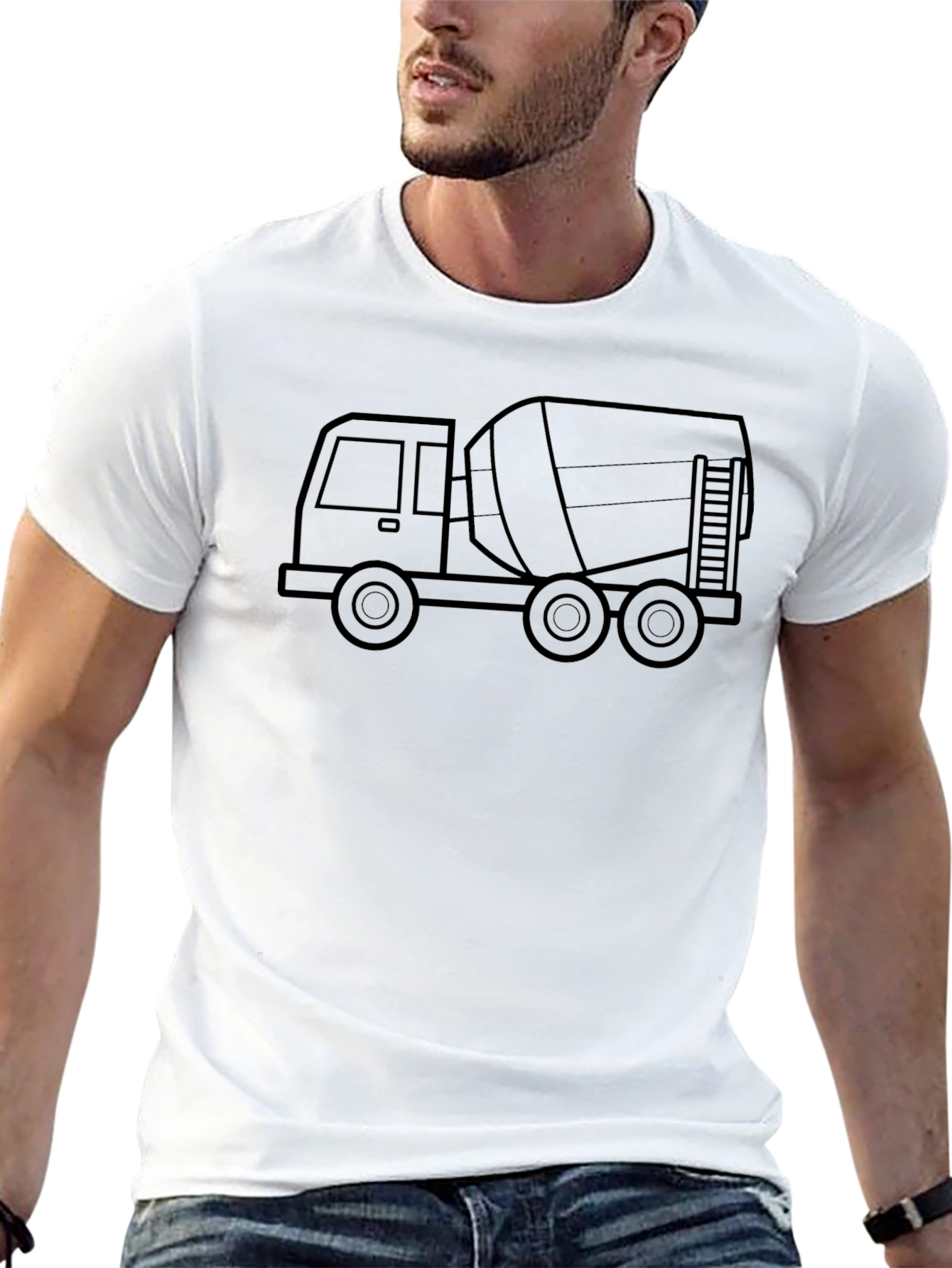 Cement Truck Graphic Tee - Black