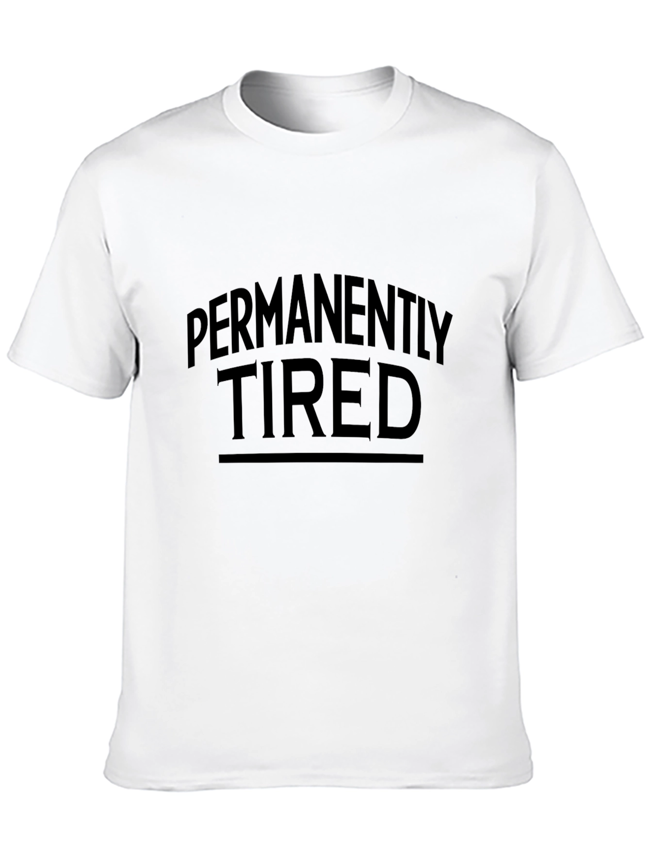 Permanently Tired Graphic Tee - Black Cotton T-Shirt
