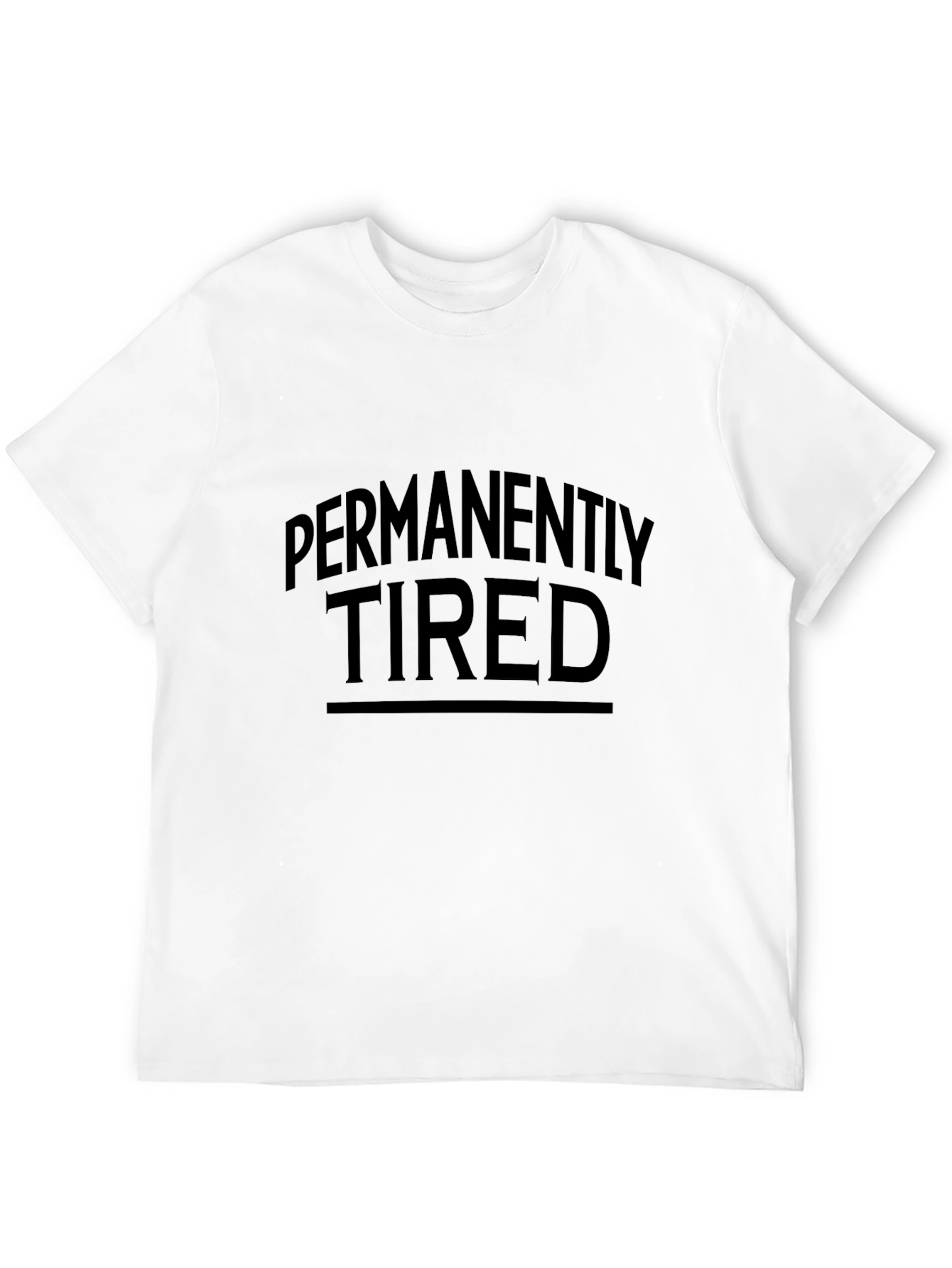 Permanently Tired Graphic Tee - Black Cotton T-Shirt