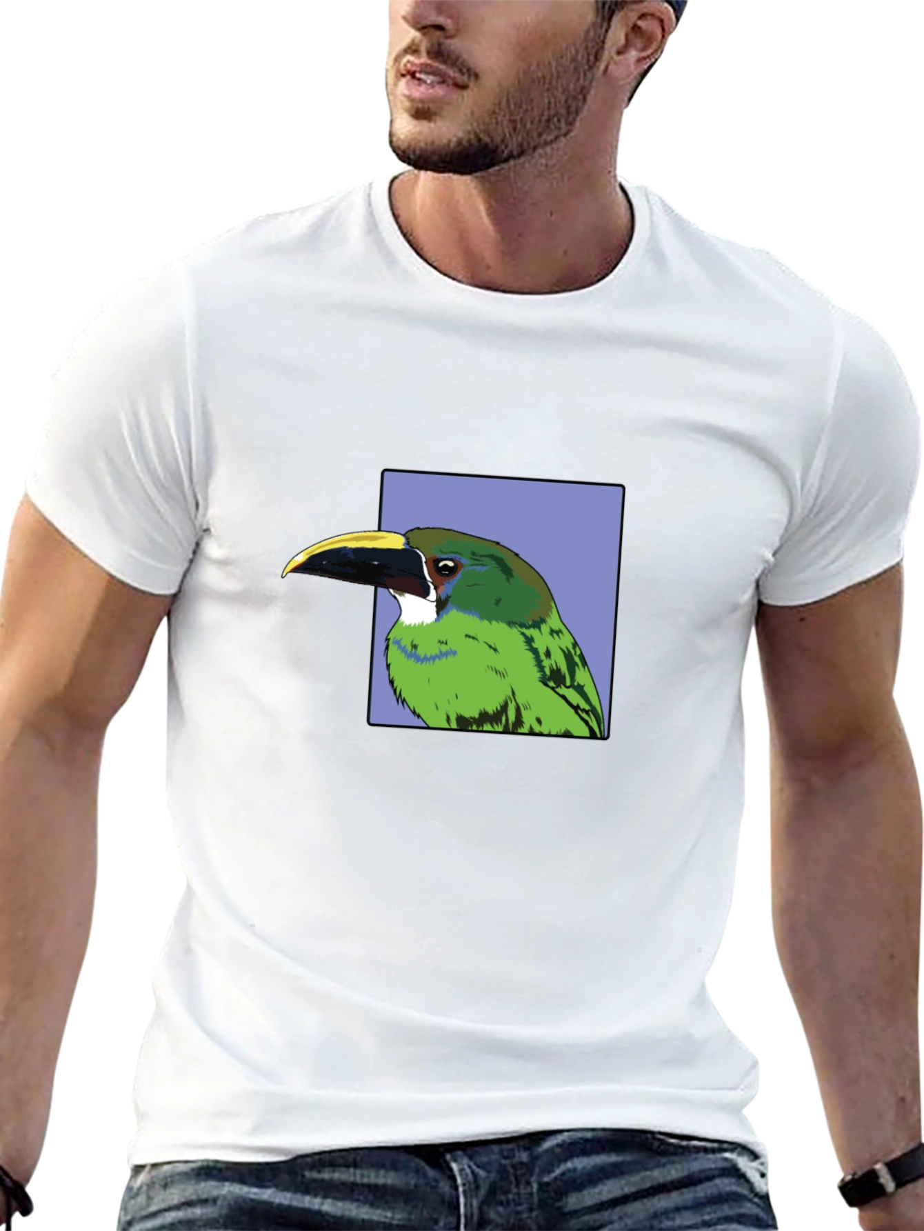 Tropical Bird Graphic Tee - Cool Nature Design