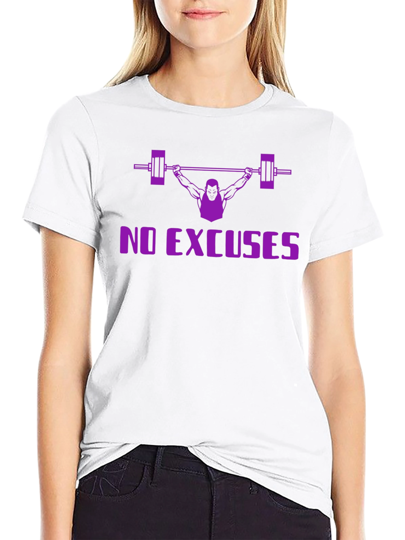 No Excuses Weightlifting T-Shirt - Black