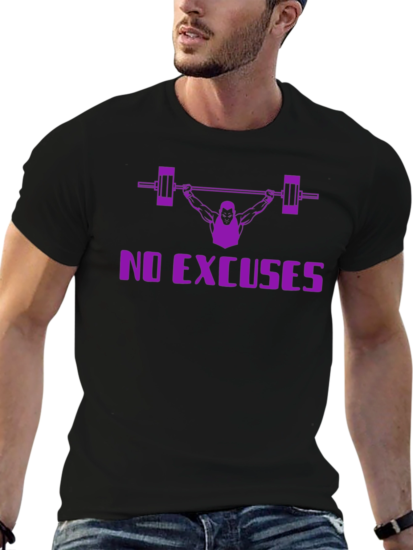 No Excuses Weightlifting T-Shirt - Black