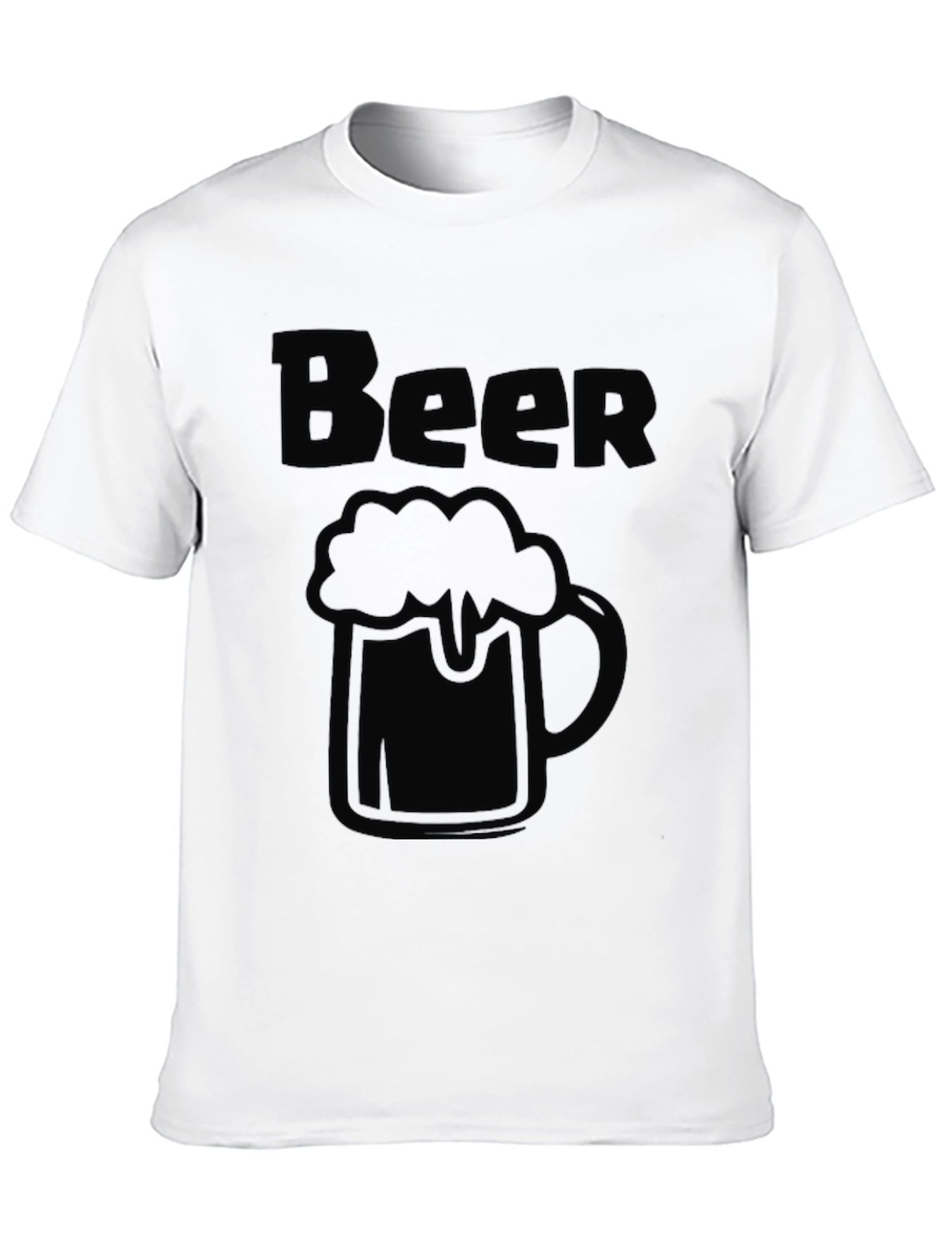 Mens Black Beer Graphic T-Shirt