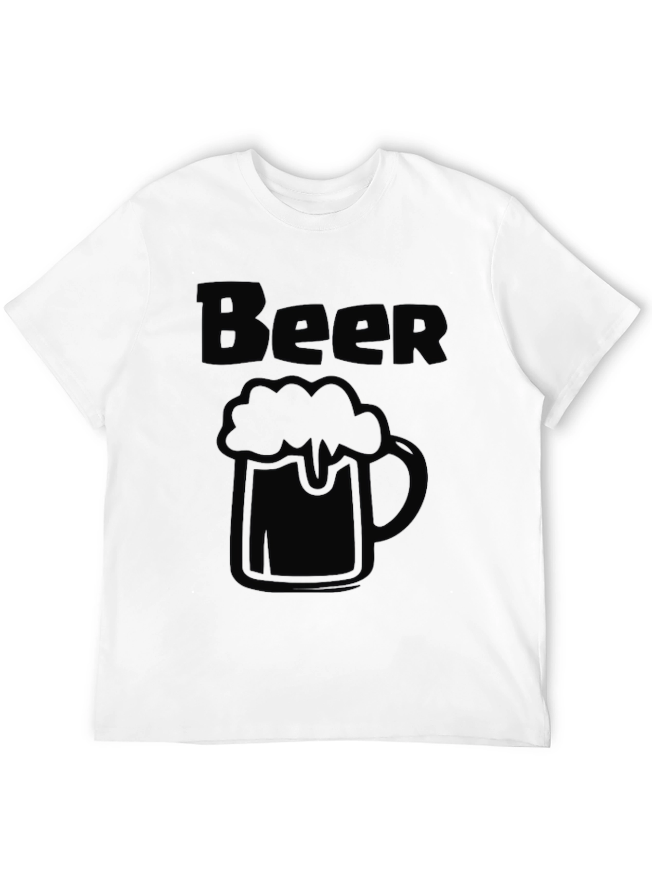 Mens Black Beer Graphic T-Shirt