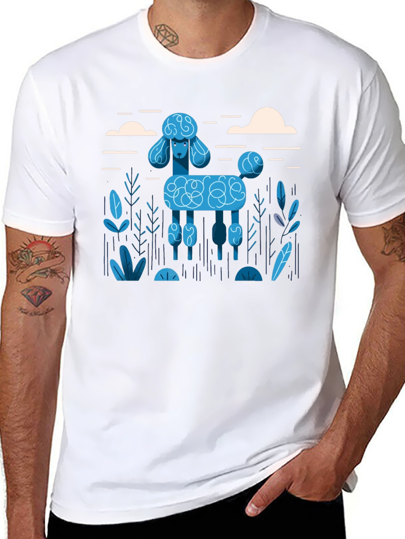 Poodle Graphic Tee - Modern Dog Lover Shirt