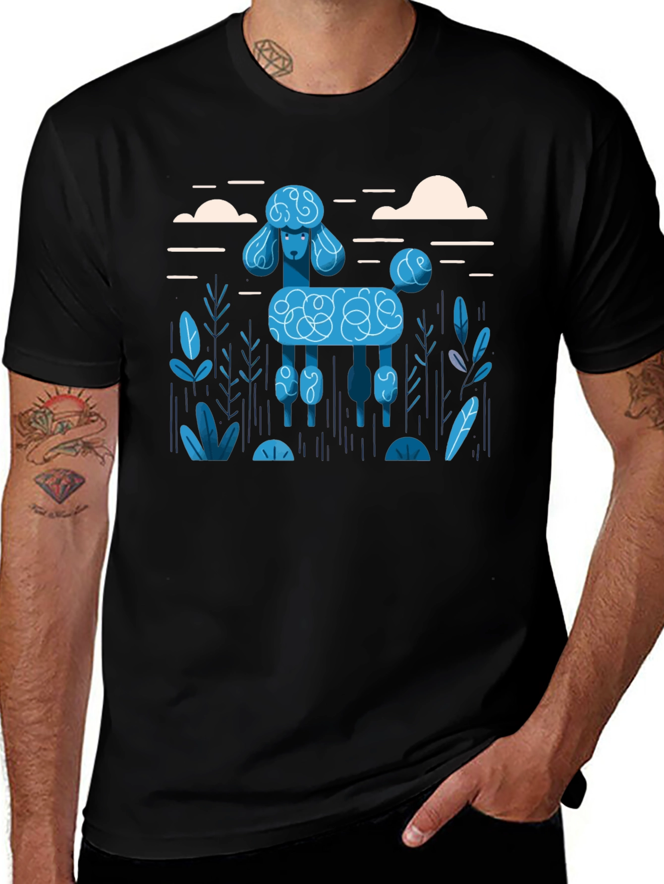 Poodle Graphic Tee - Modern Dog Lover Shirt