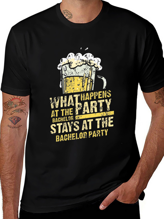Bachelor Party T-Shirt - What Happens at the Party