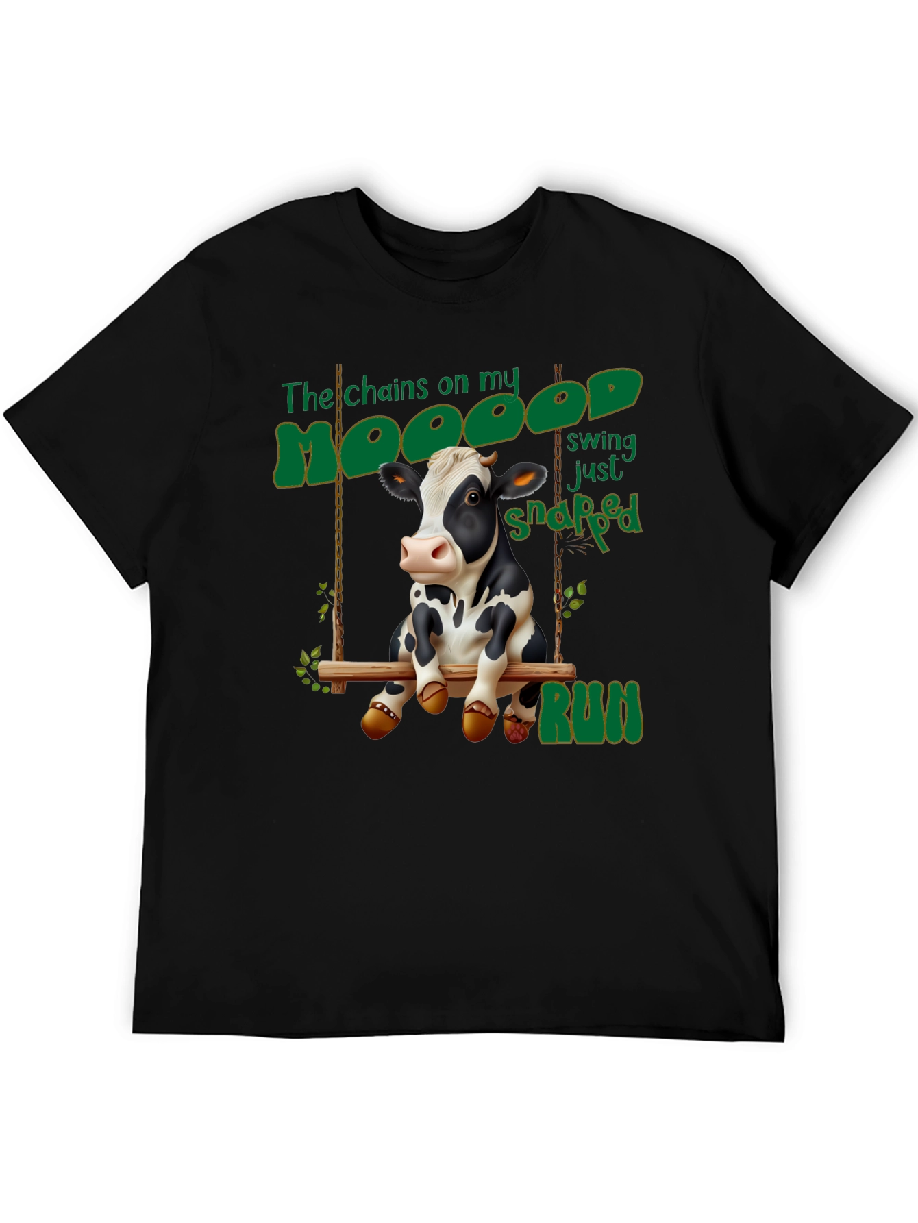 Moody Cow Swing T-Shirt - Humor Tee