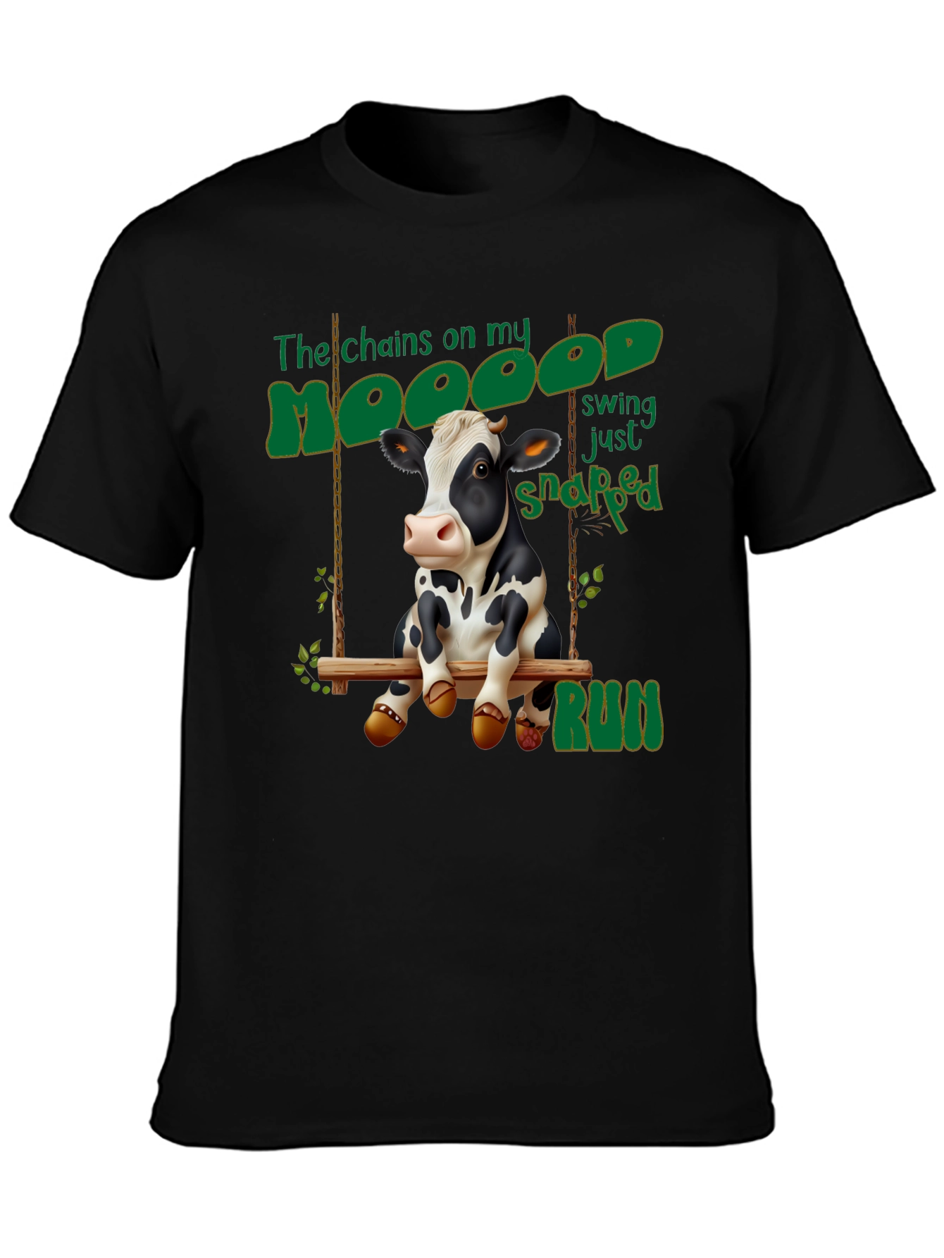 Moody Cow Swing T-Shirt - Humor Tee
