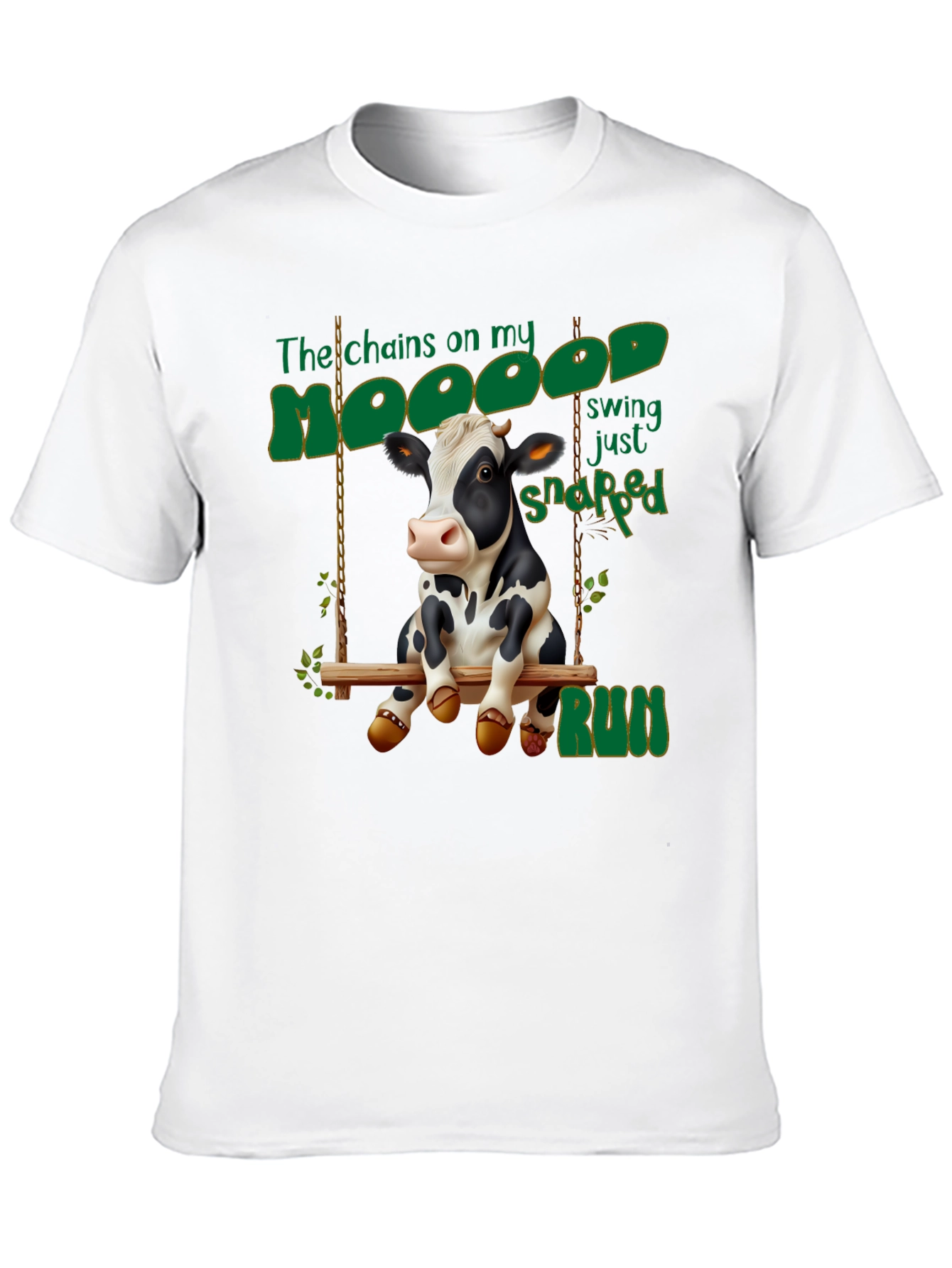 Moody Cow Swing T-Shirt - Humor Tee