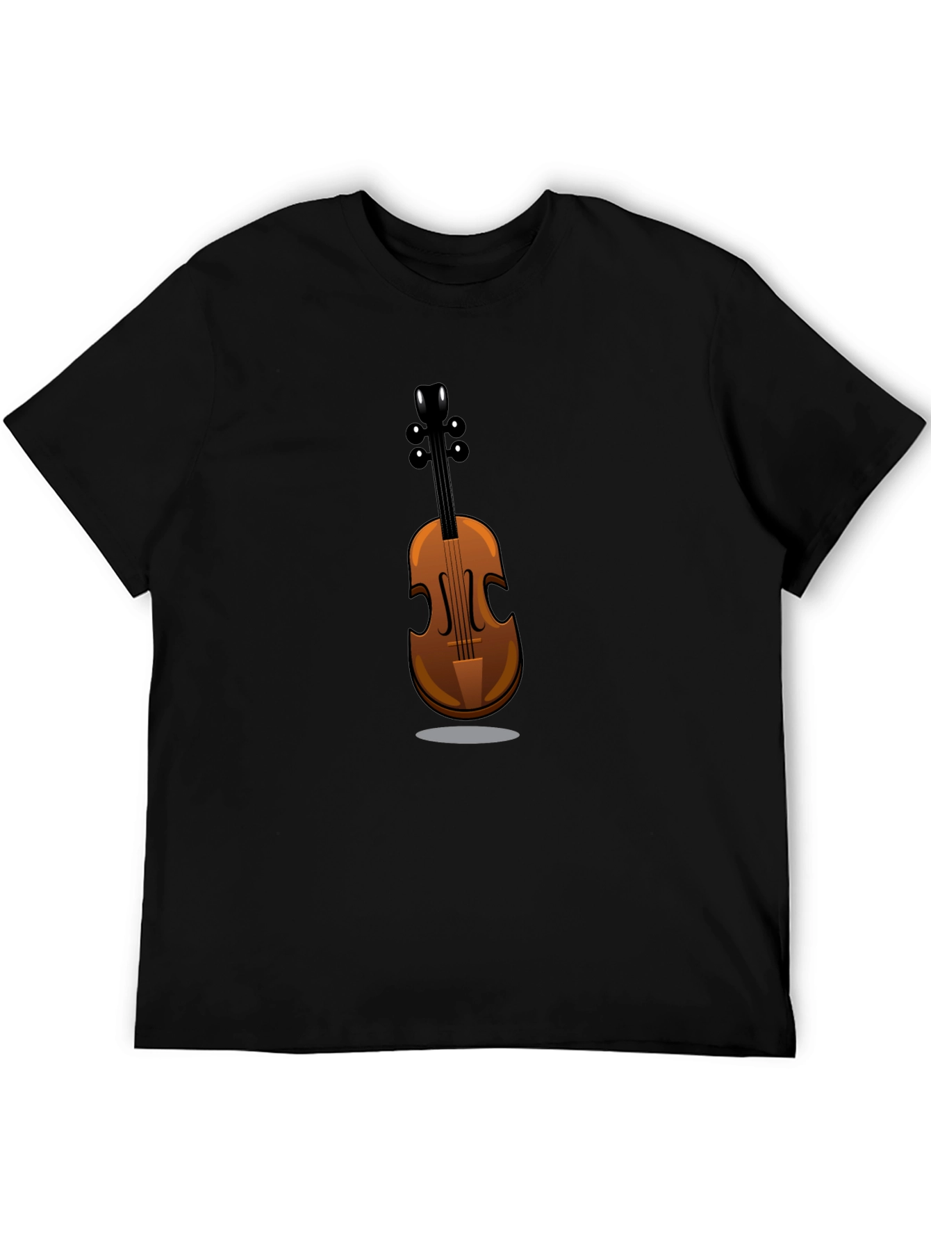 Musicians Black T-Shirt with Violin Graphic Tee