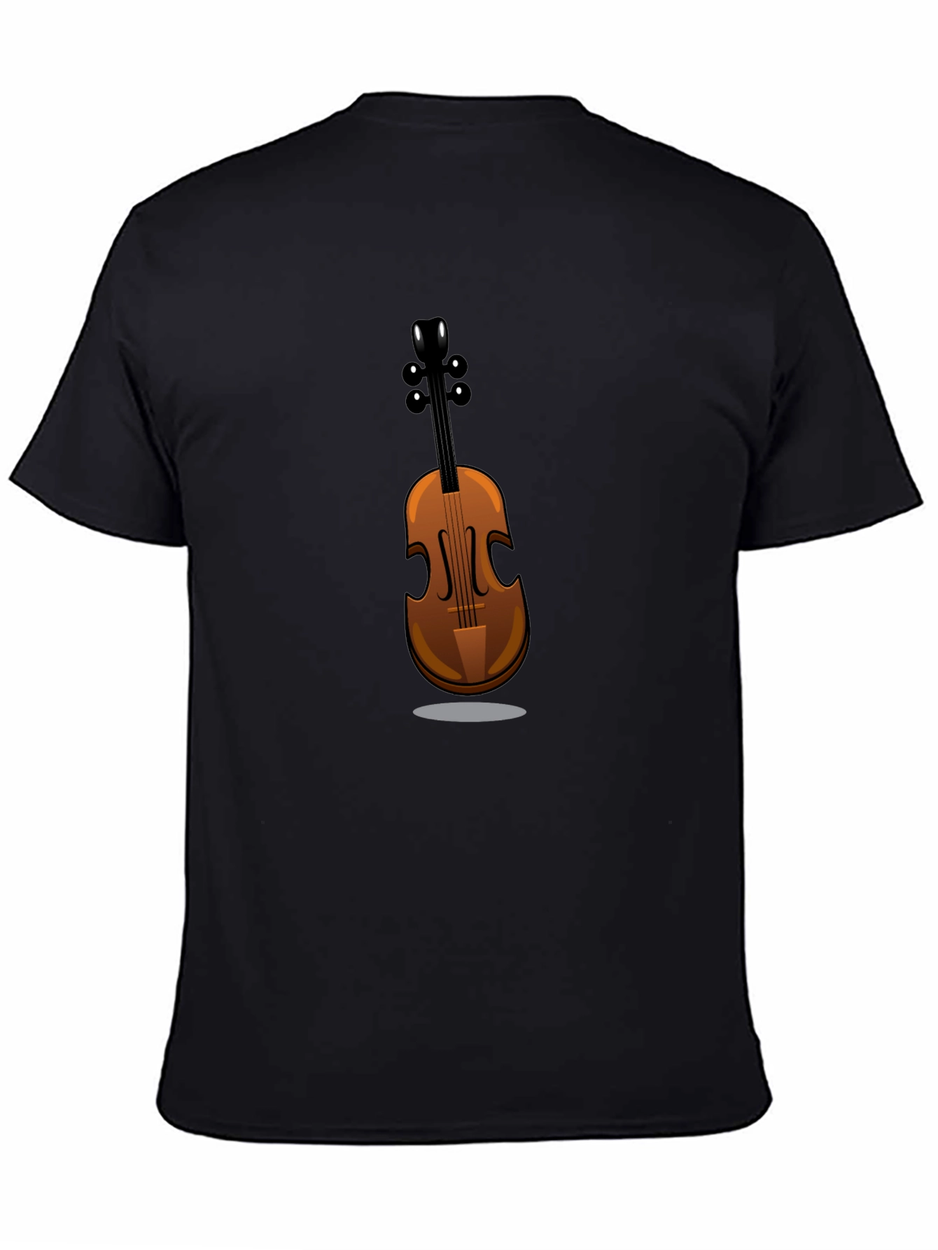 Musicians Black T-Shirt with Violin Graphic Tee