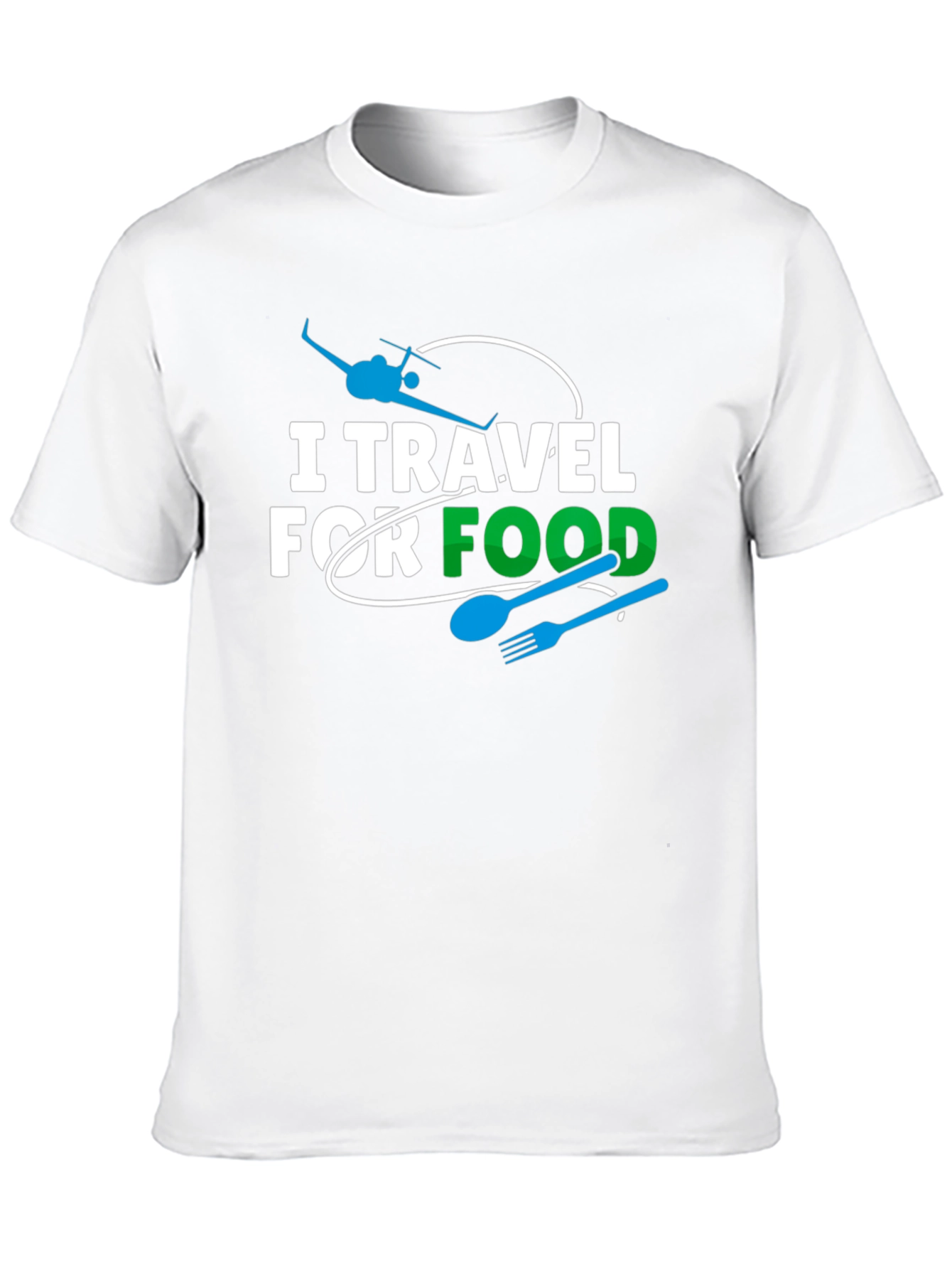 I Travel For Food Black Graphic Tee
