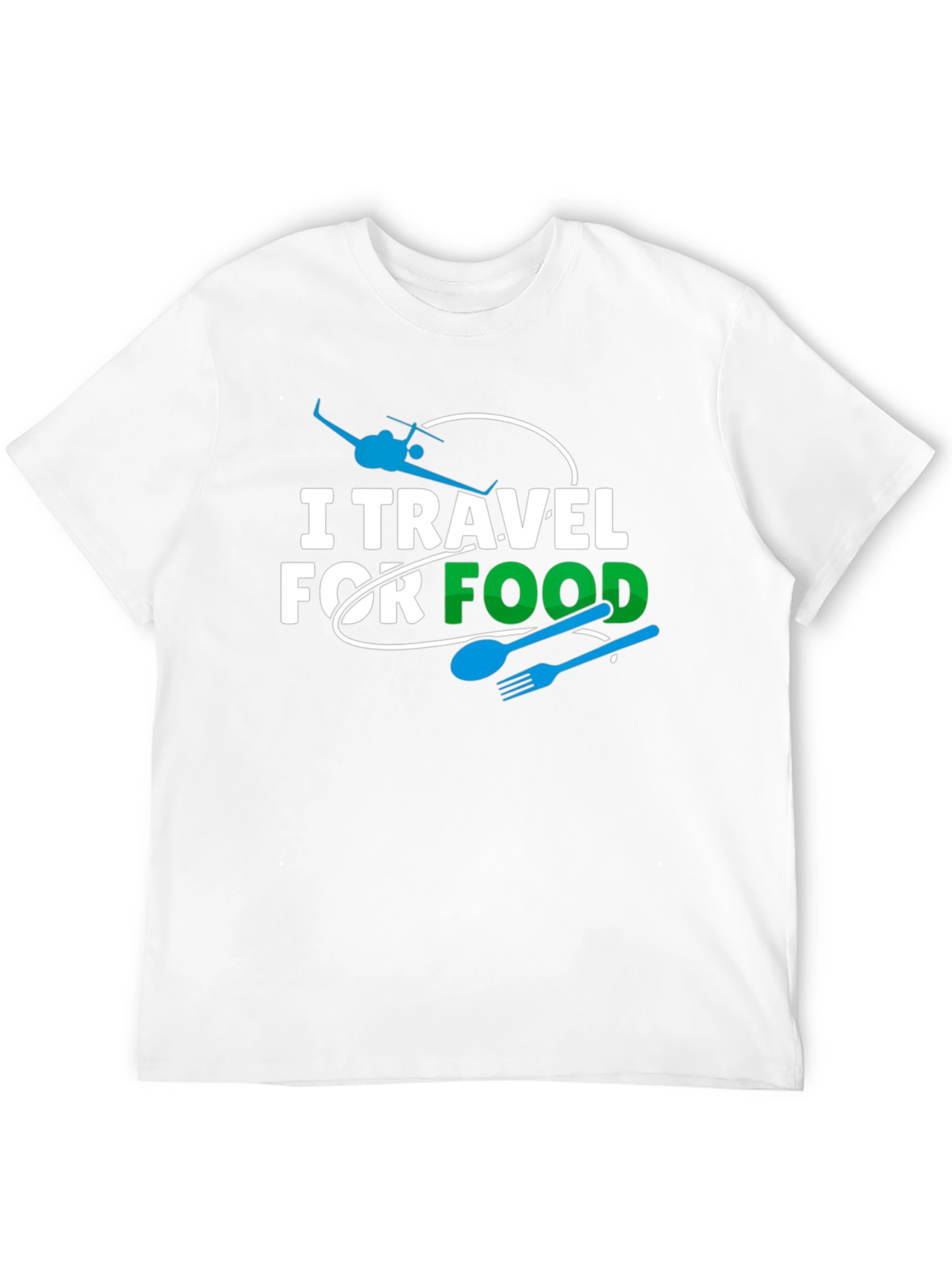 I Travel For Food Black Graphic Tee