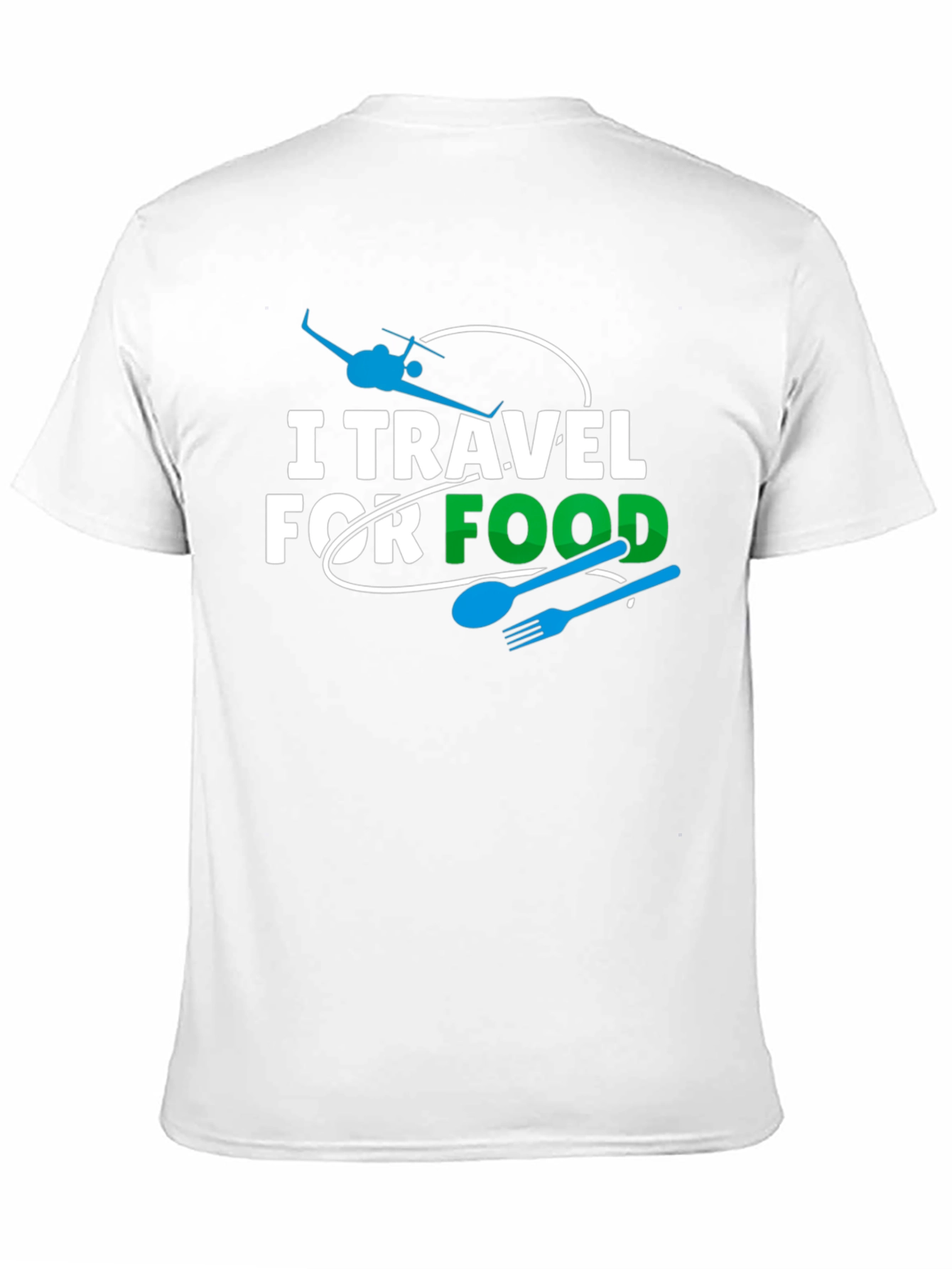 I Travel For Food Black Graphic Tee