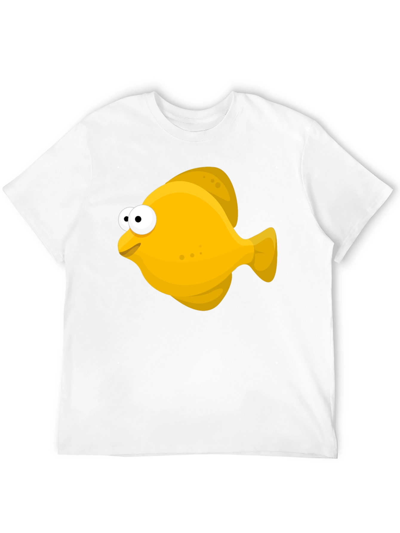 Cartoon Fish Graphic Tee - Black Unisex T-Shirt