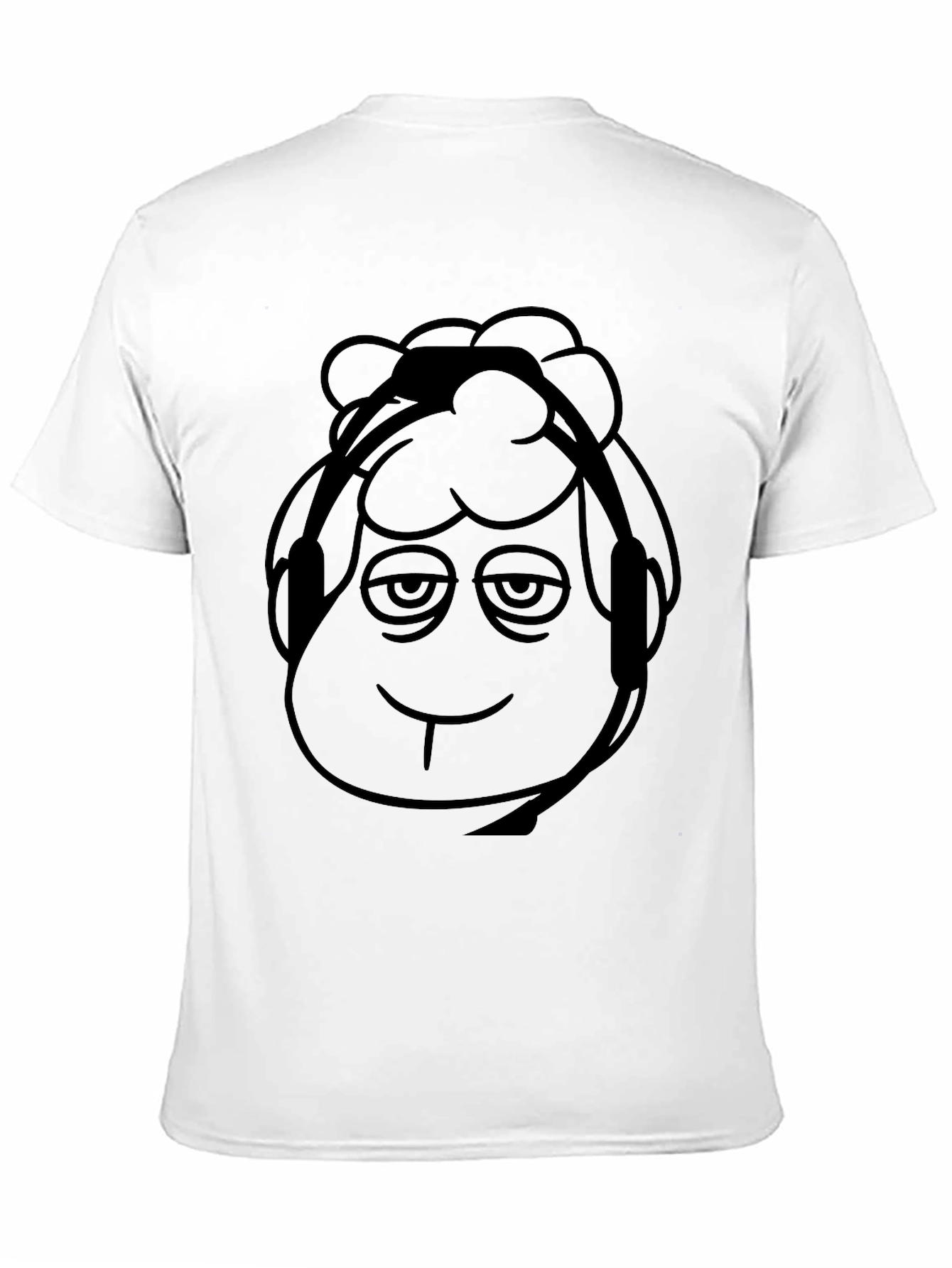 Cool Sheep DJ Graphic Tee - Black Cotton Blend