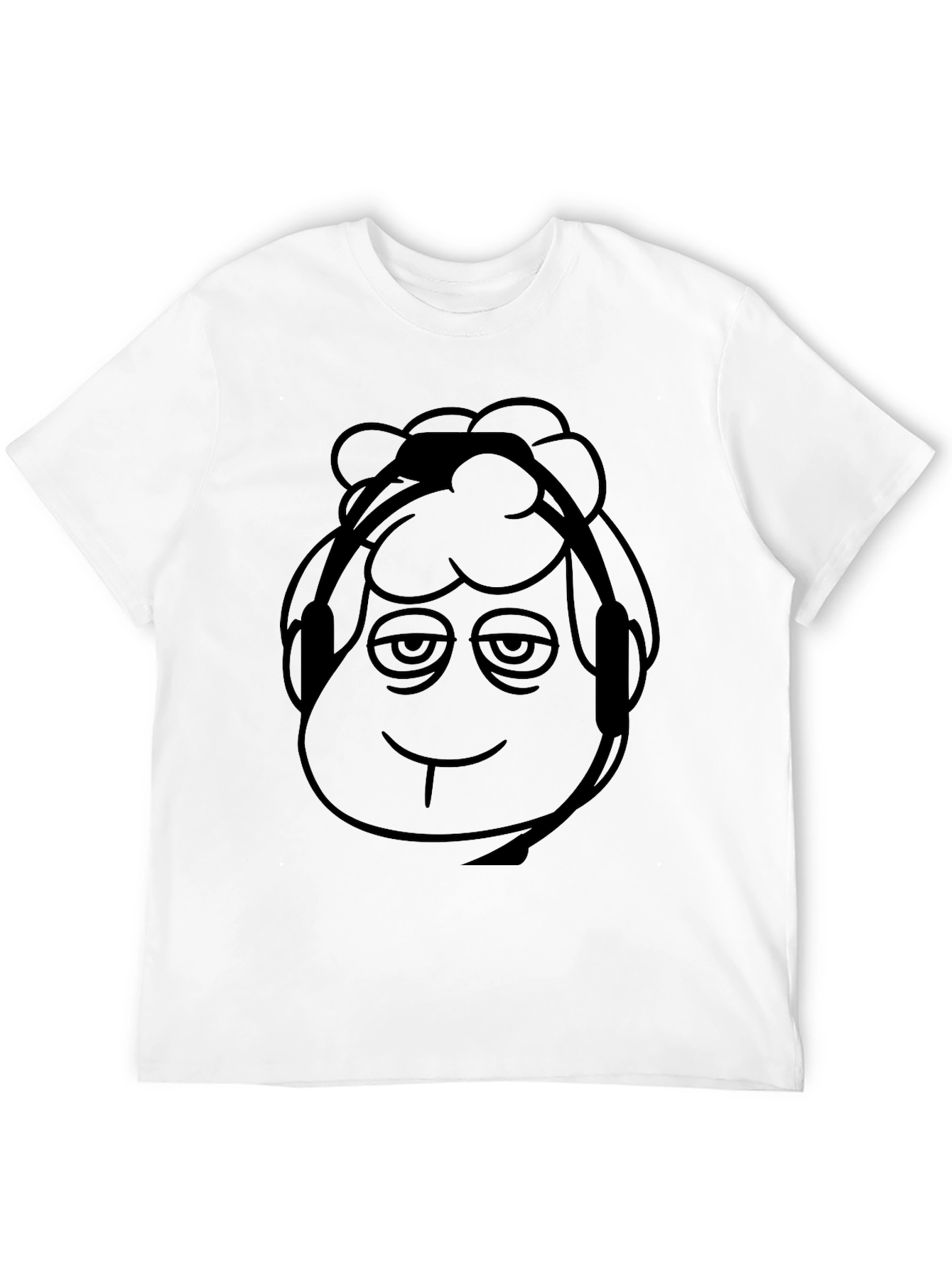 Cool Sheep DJ Graphic Tee - Black Cotton Blend