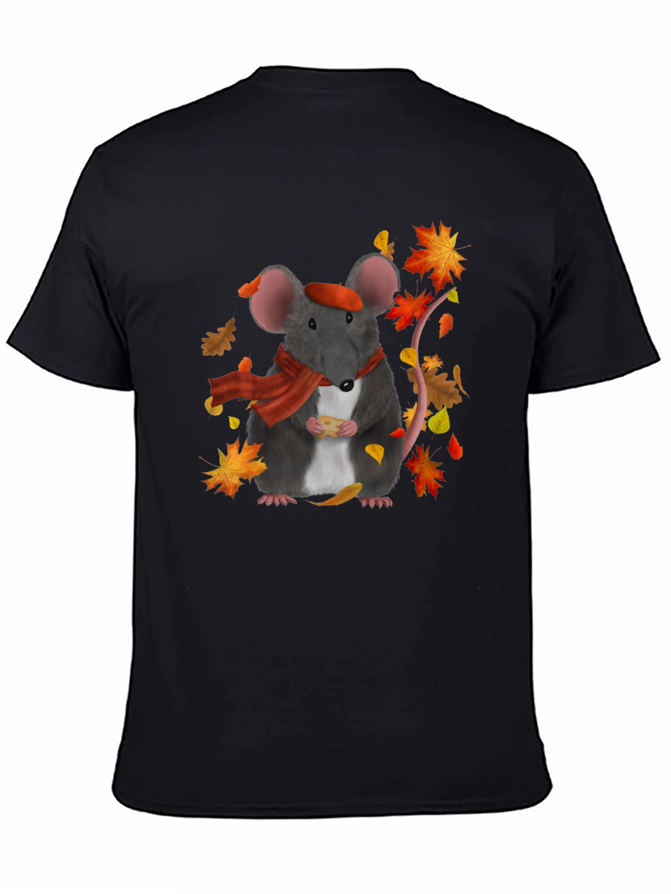 Autumn Mouse T-Shirt: Cheese Lover Edition