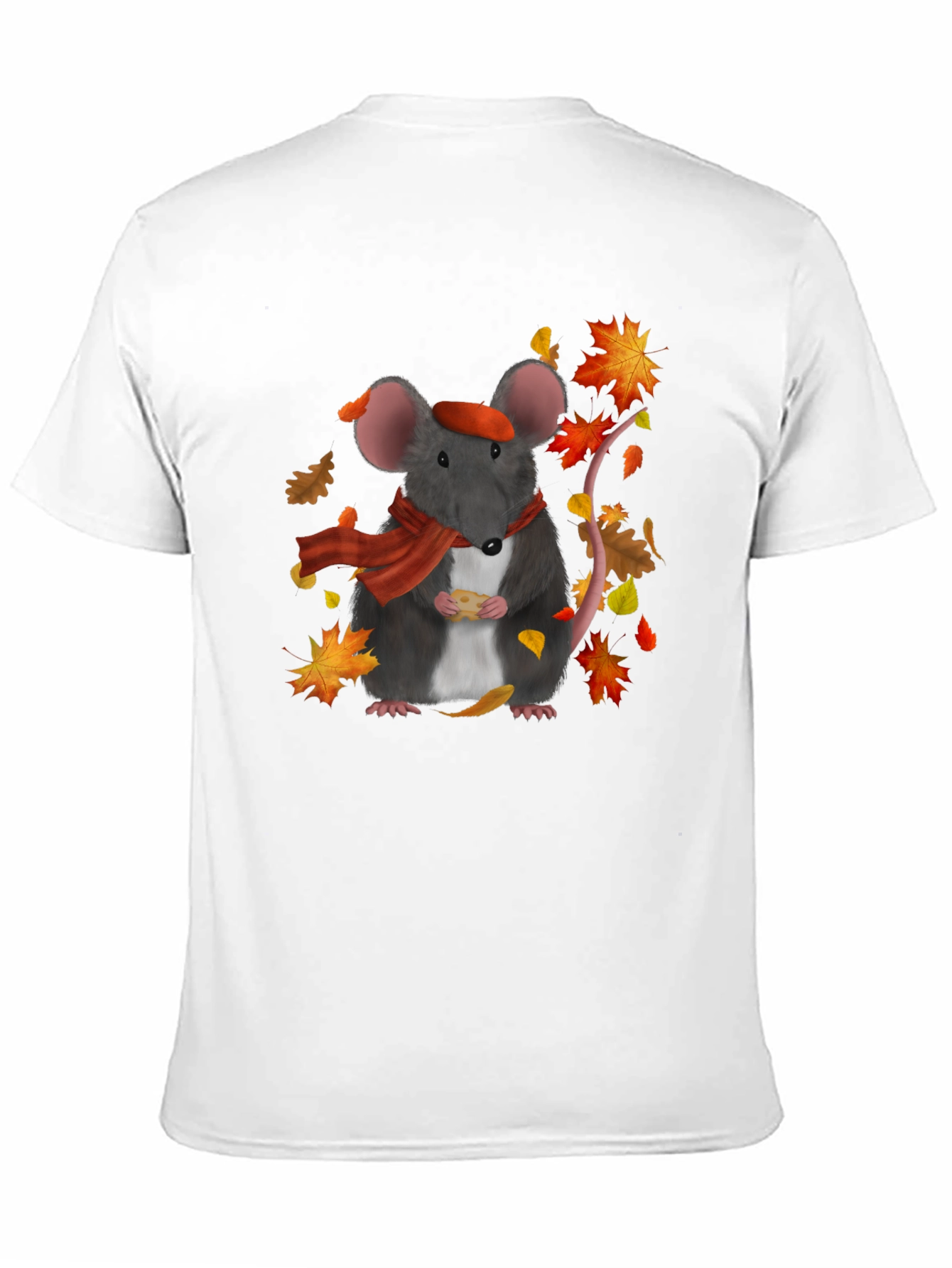 Autumn Mouse T-Shirt: Cheese Lover Edition