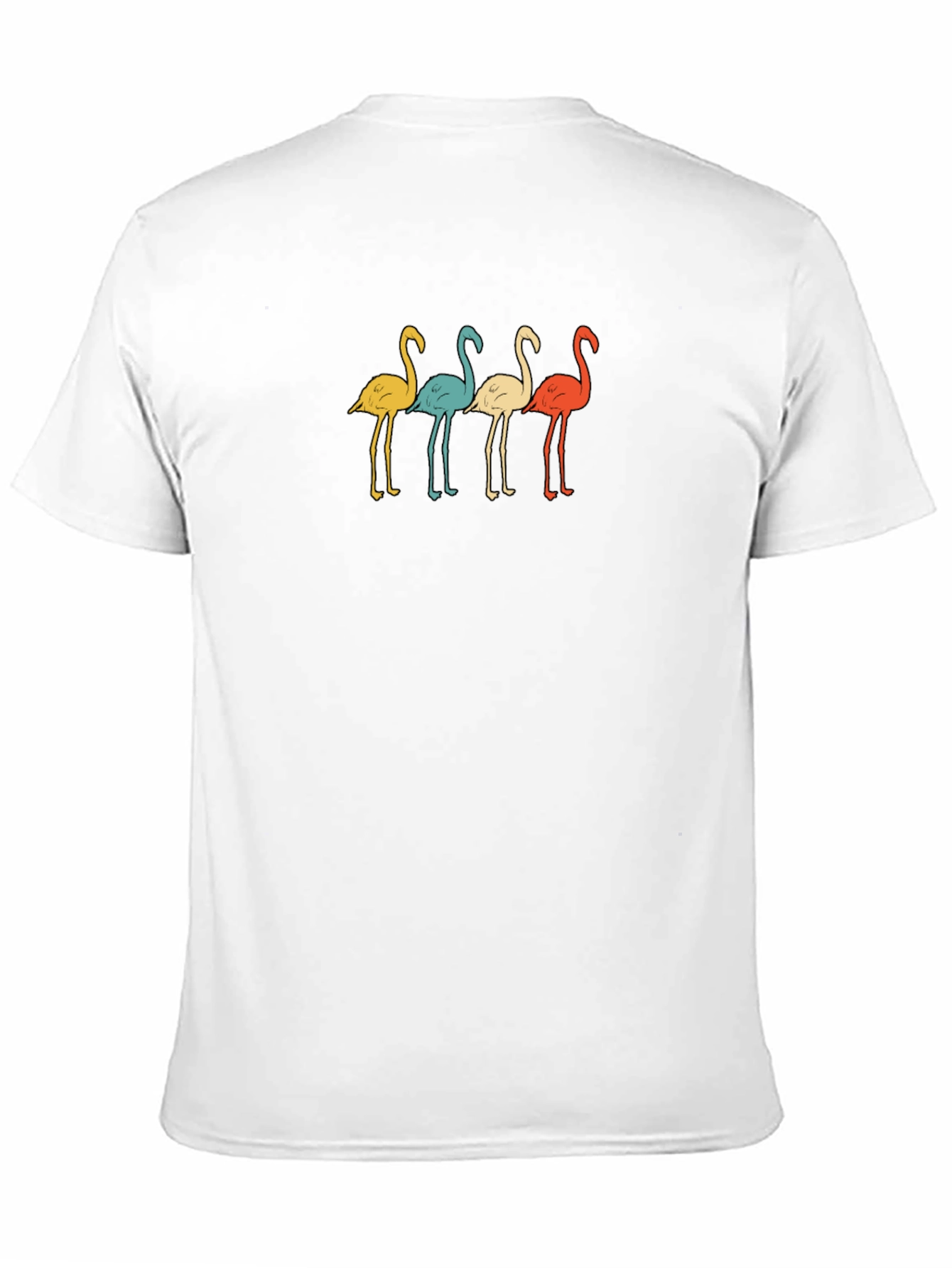 Retro Flamingo Graphic Black T-Shirt