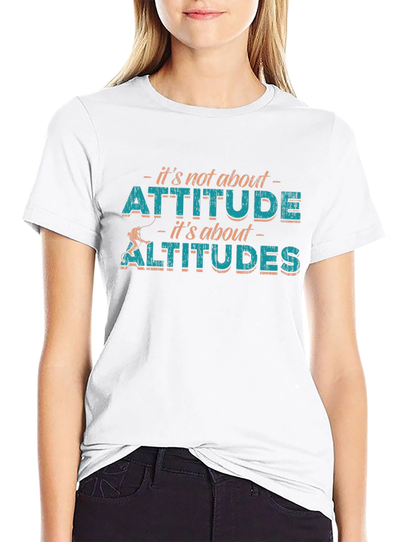Attitude vs Altitudes Graphic Tee - Climbing Theme