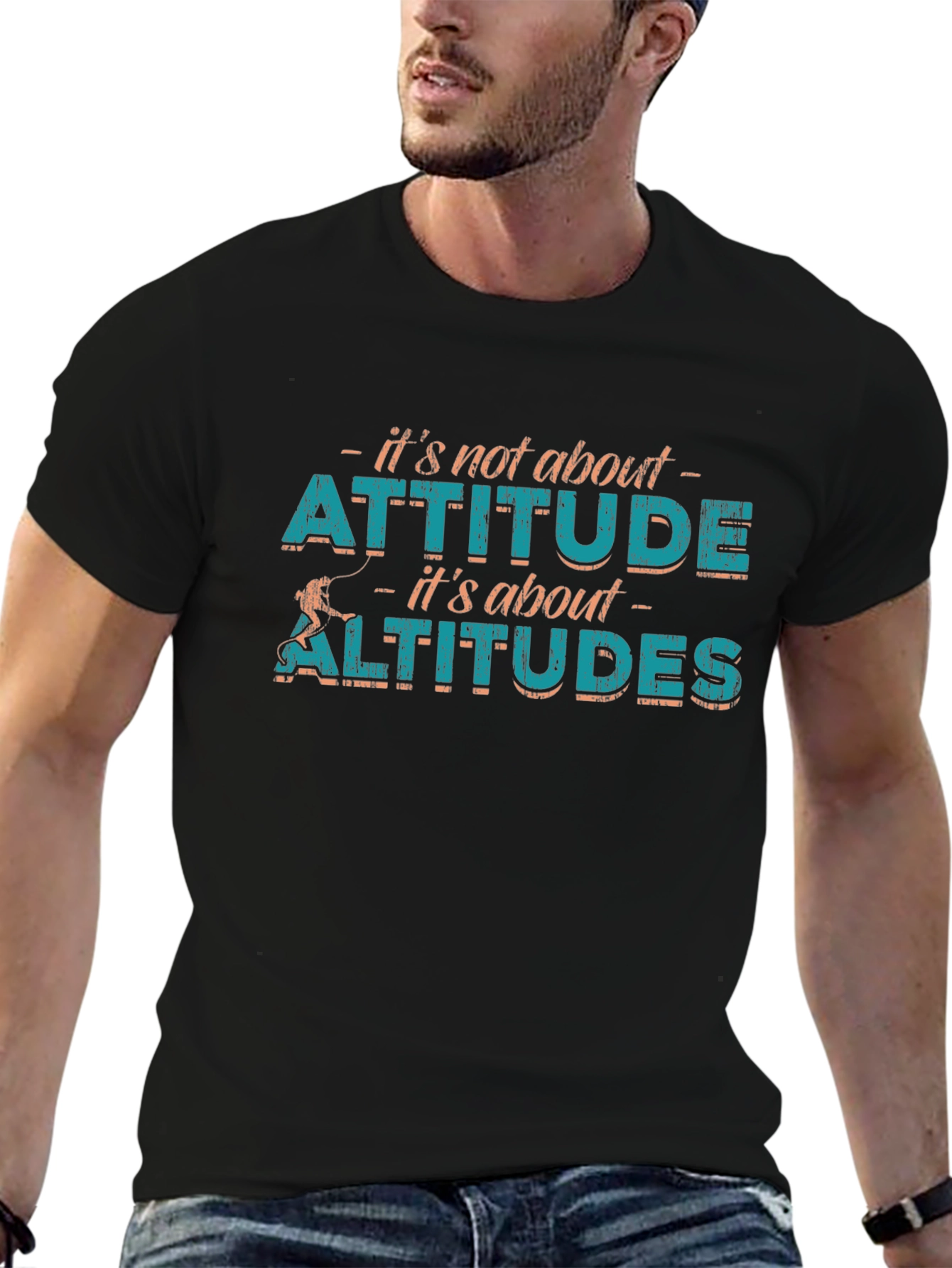 Attitude vs Altitudes Graphic Tee - Climbing Theme