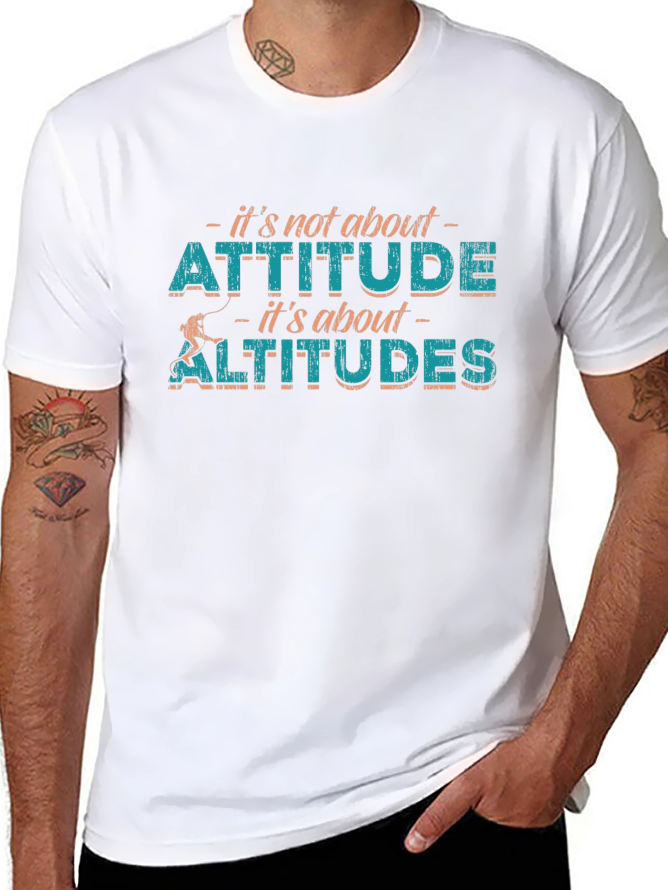 Attitude vs Altitudes Graphic Tee - Climbing Theme