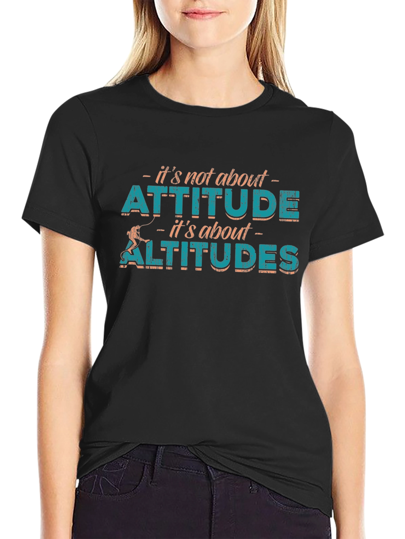 Attitude vs Altitudes Graphic Tee - Climbing Theme