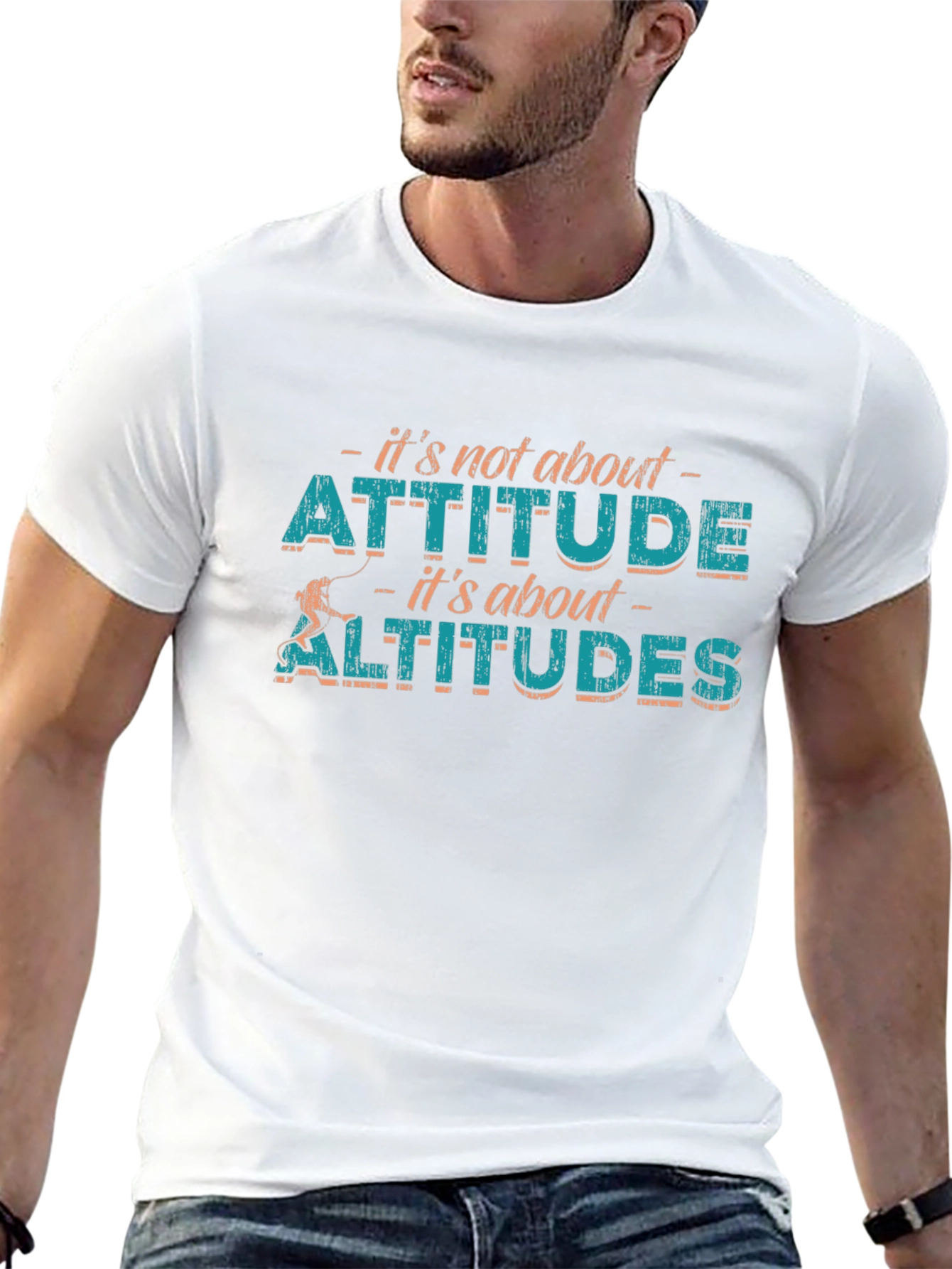 Attitude vs Altitudes Graphic Tee - Climbing Theme