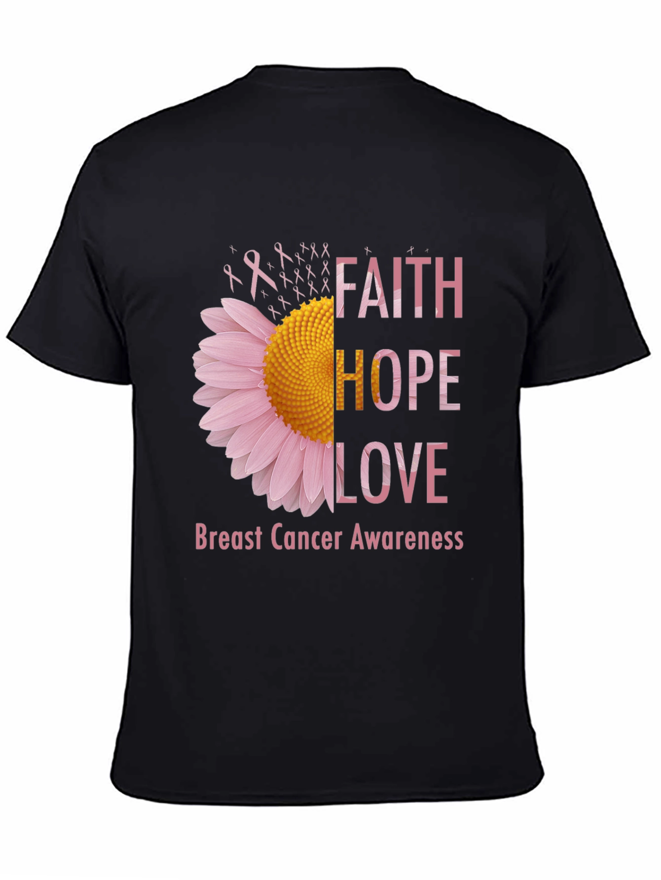 Faith Hope Love Breast Cancer Awareness T-Shirt