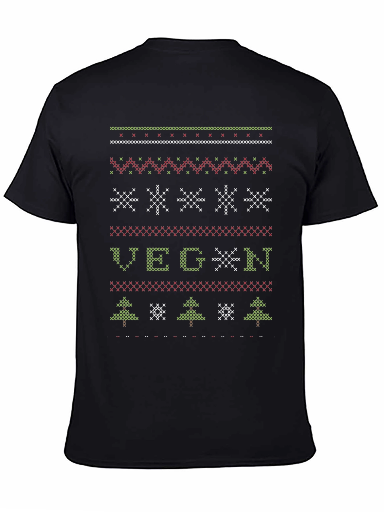 Vegan Ugly Christmas Sweater Style T-Shirt