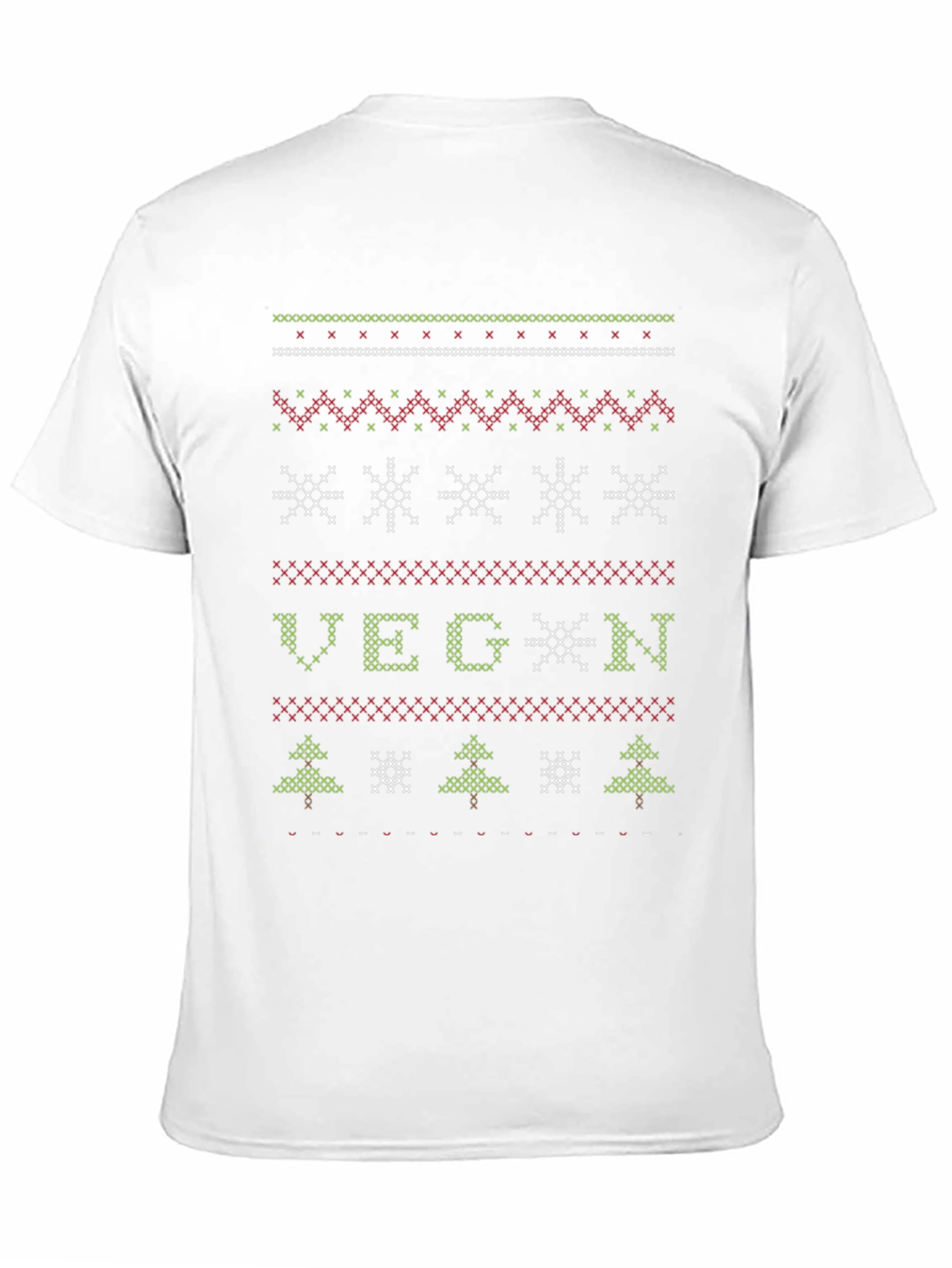 Vegan Ugly Christmas Sweater Style T-Shirt