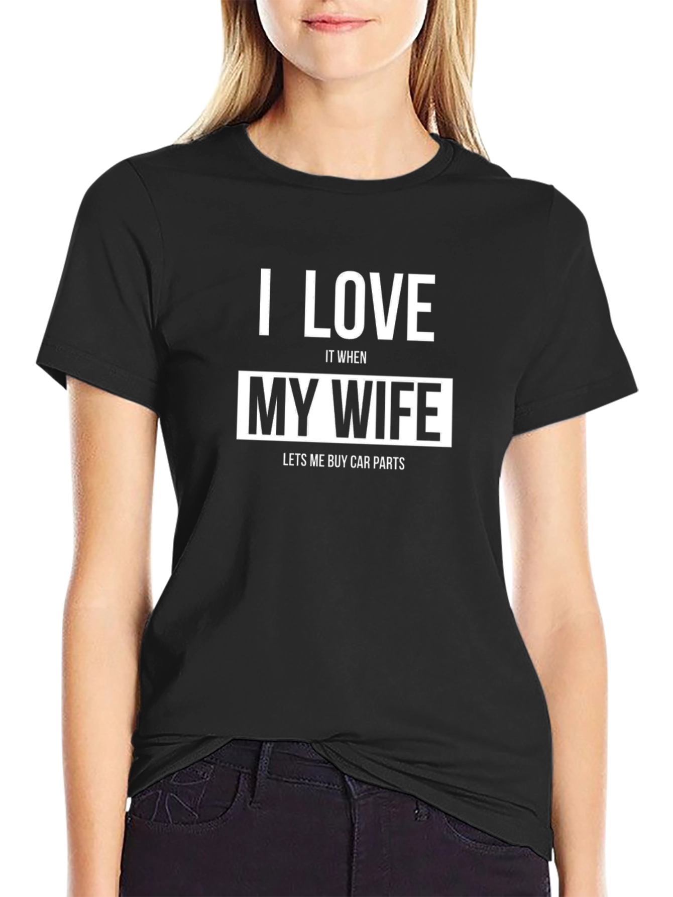 I Love My Wife Car Parts Mens T-Shirt