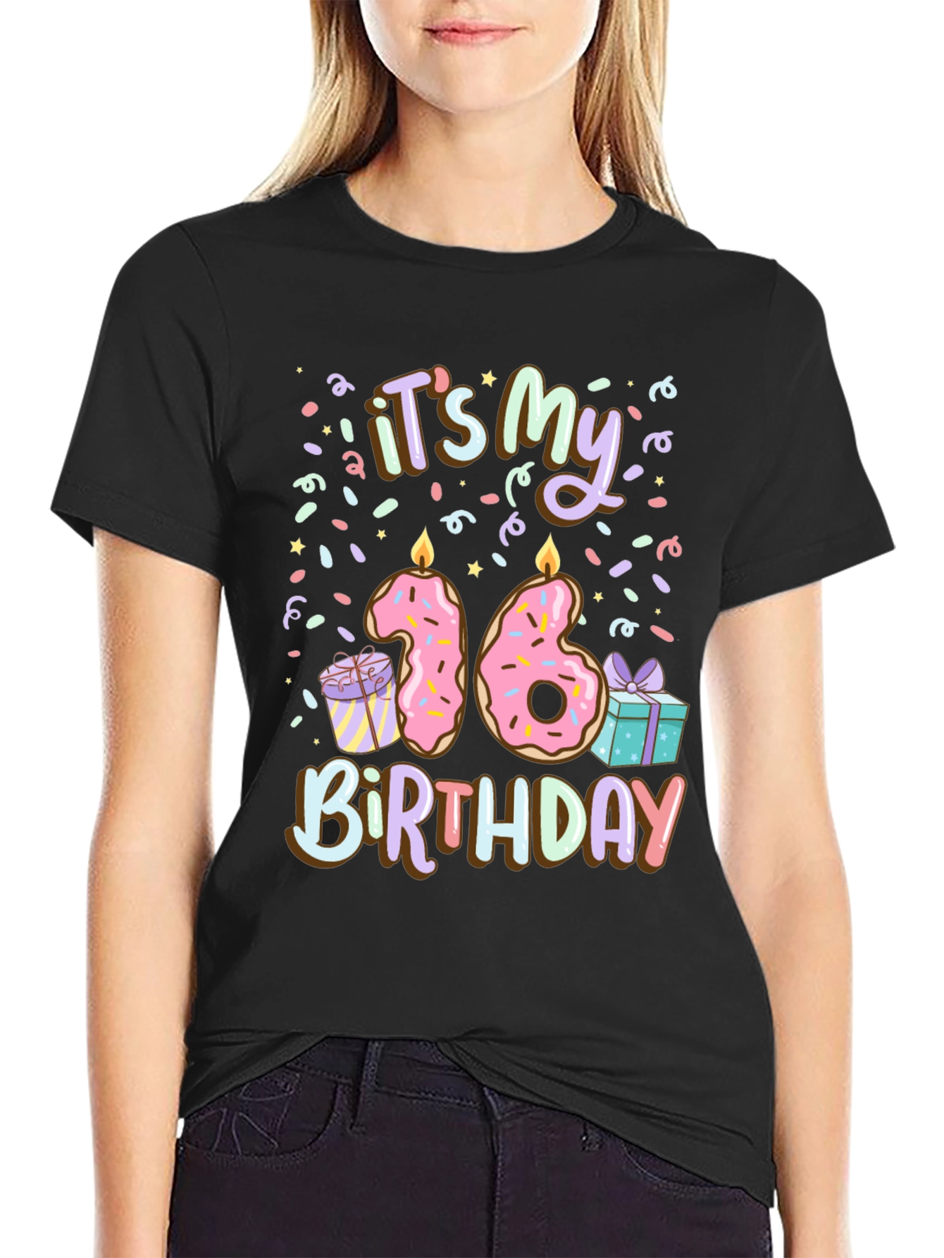 Sweet Sixteen Birthday Donut Tee