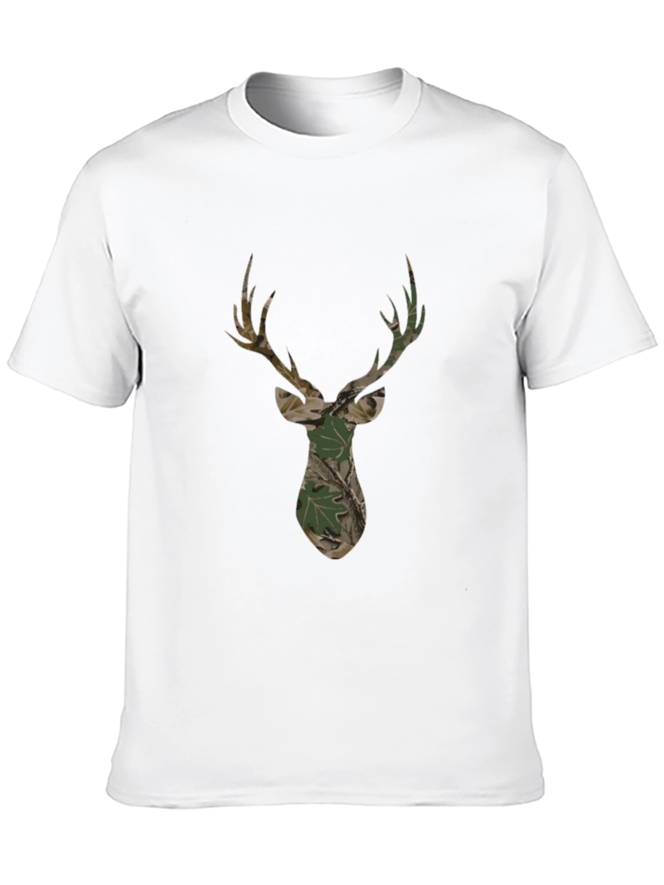 Mens Black Deer Camo Graphic T-Shirt