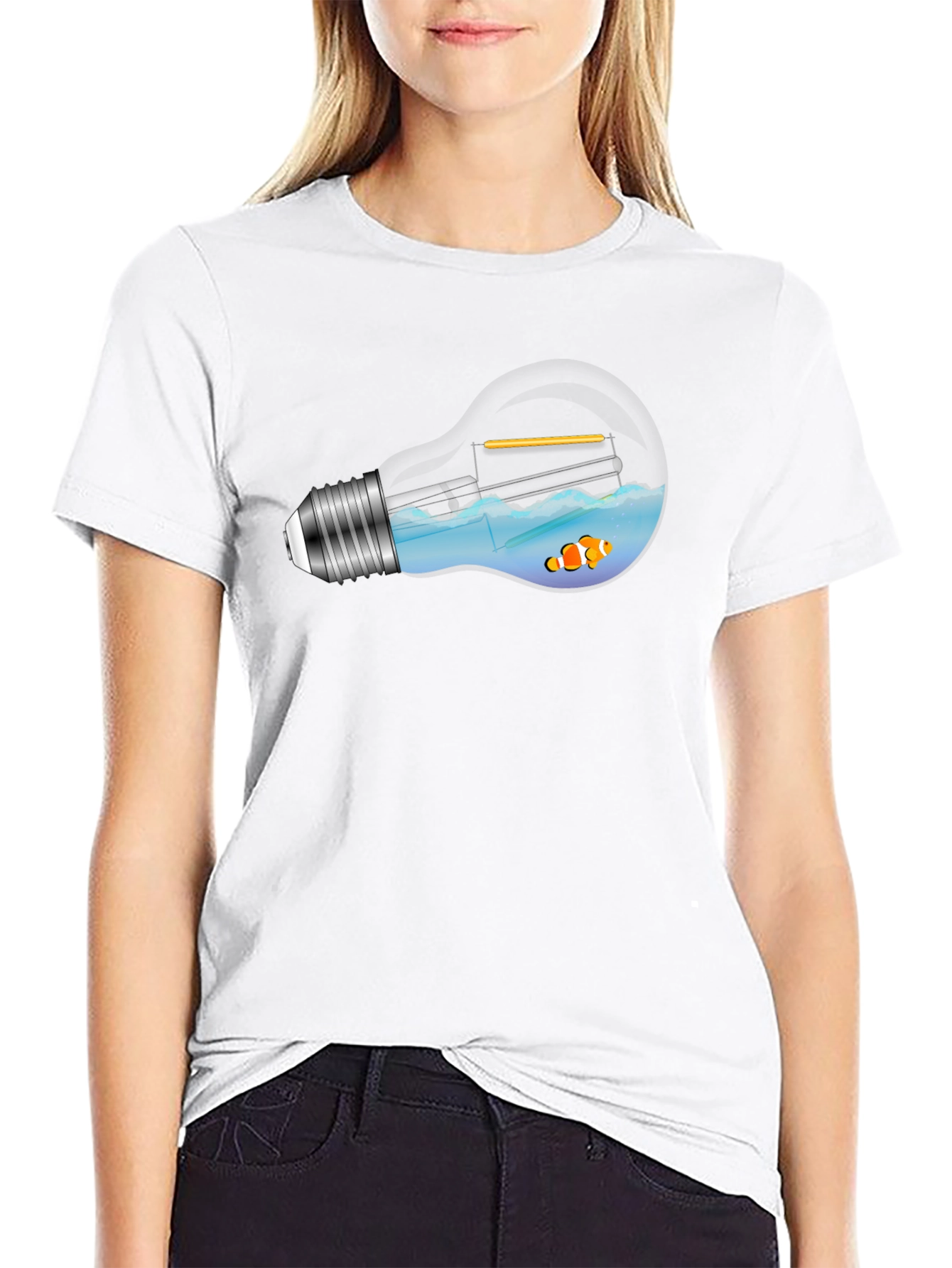 Light Bulb Aquarium Graphic Tee