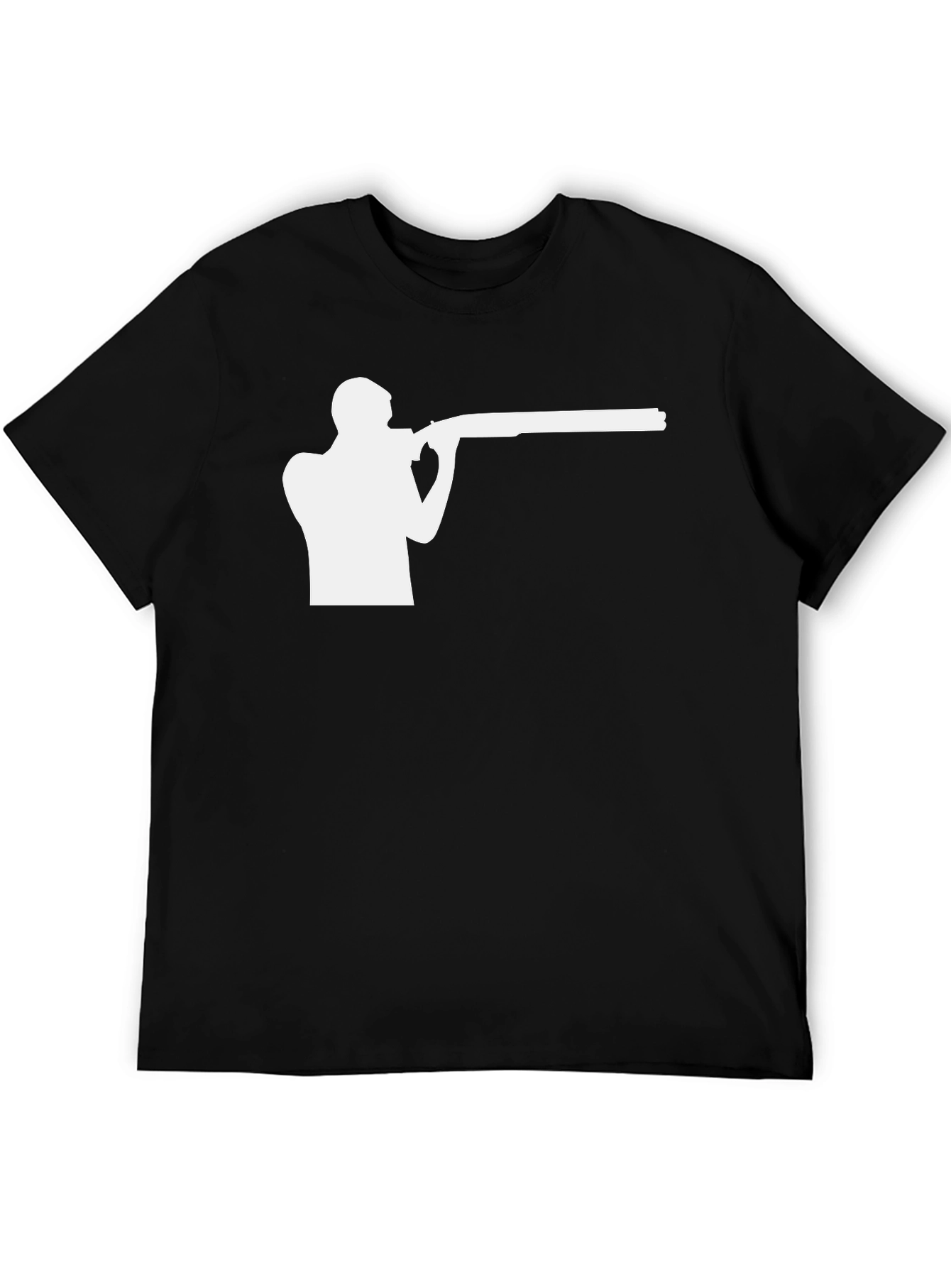 Clay Pigeon Shooting Graphic Tee - Black