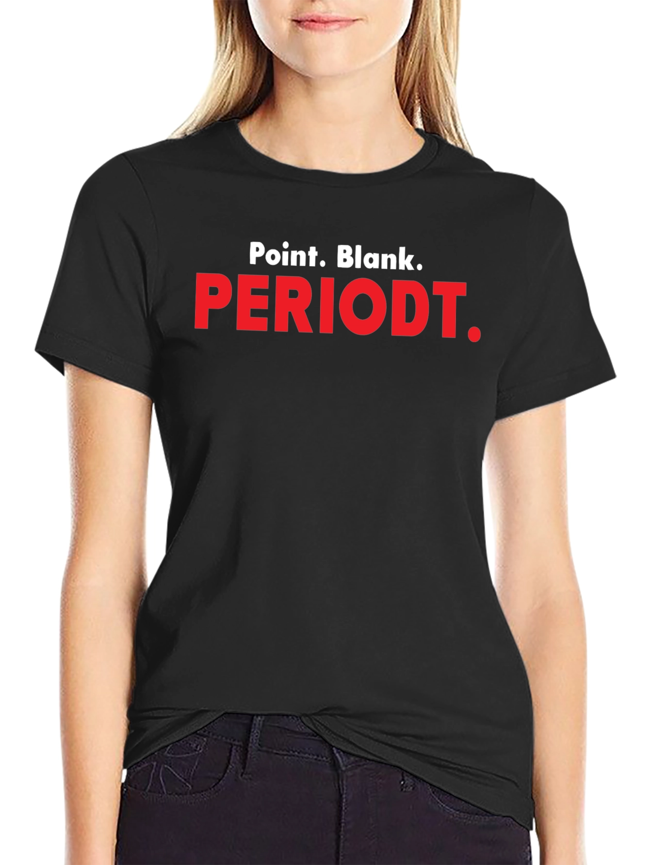 Point Blank Periodt. Black Graphic Tee