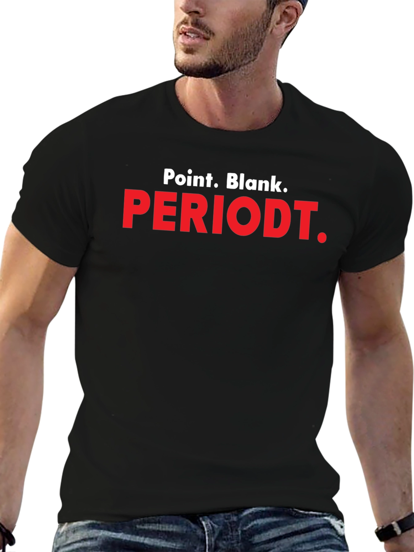 Point Blank Periodt. Black Graphic Tee