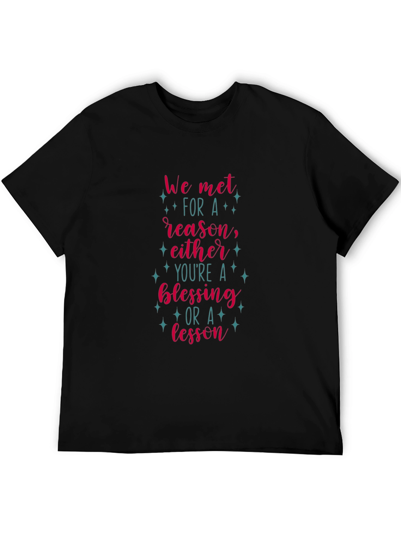 Mens Black T-Shirt - Inspirational Message