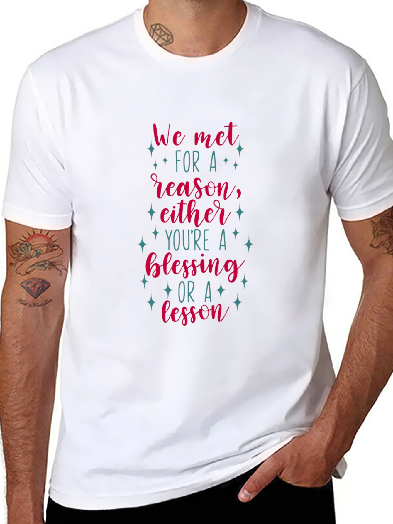 Mens Black T-Shirt - Inspirational Message