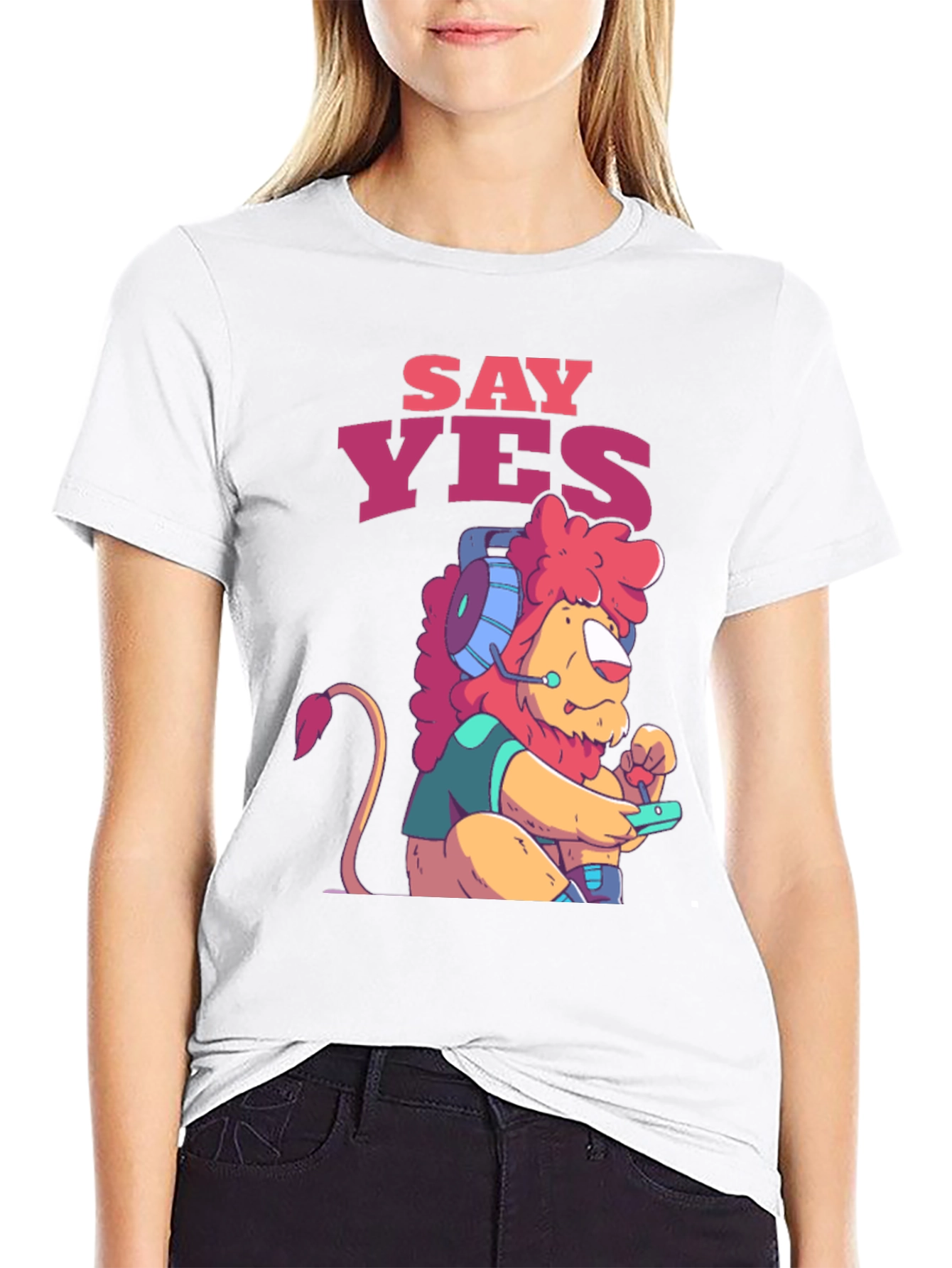 Say Yes Gaming Lion Graphic Tee - Unisex T-Shirt