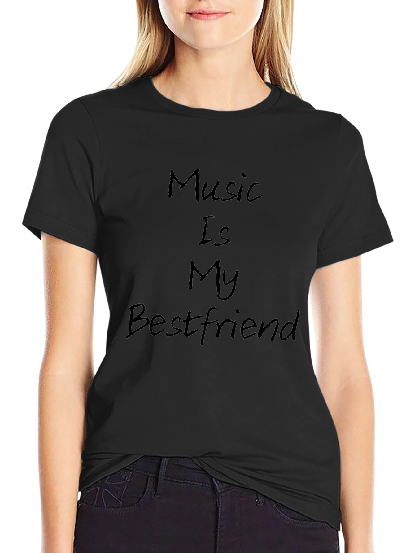 Music Is My Bestfriend Black T-Shirt