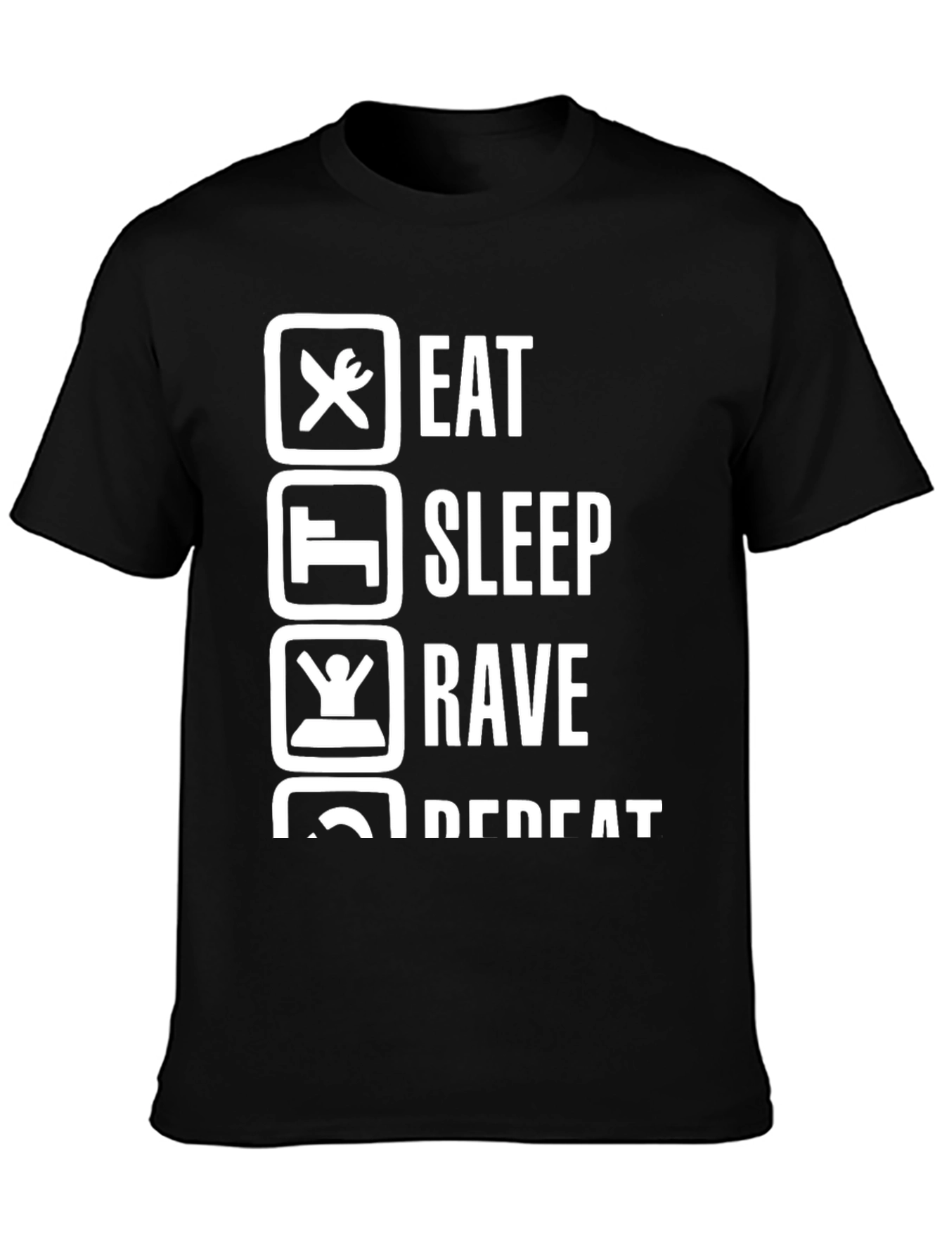 Eat Sleep Rave Repeat Graphic T-Shirt