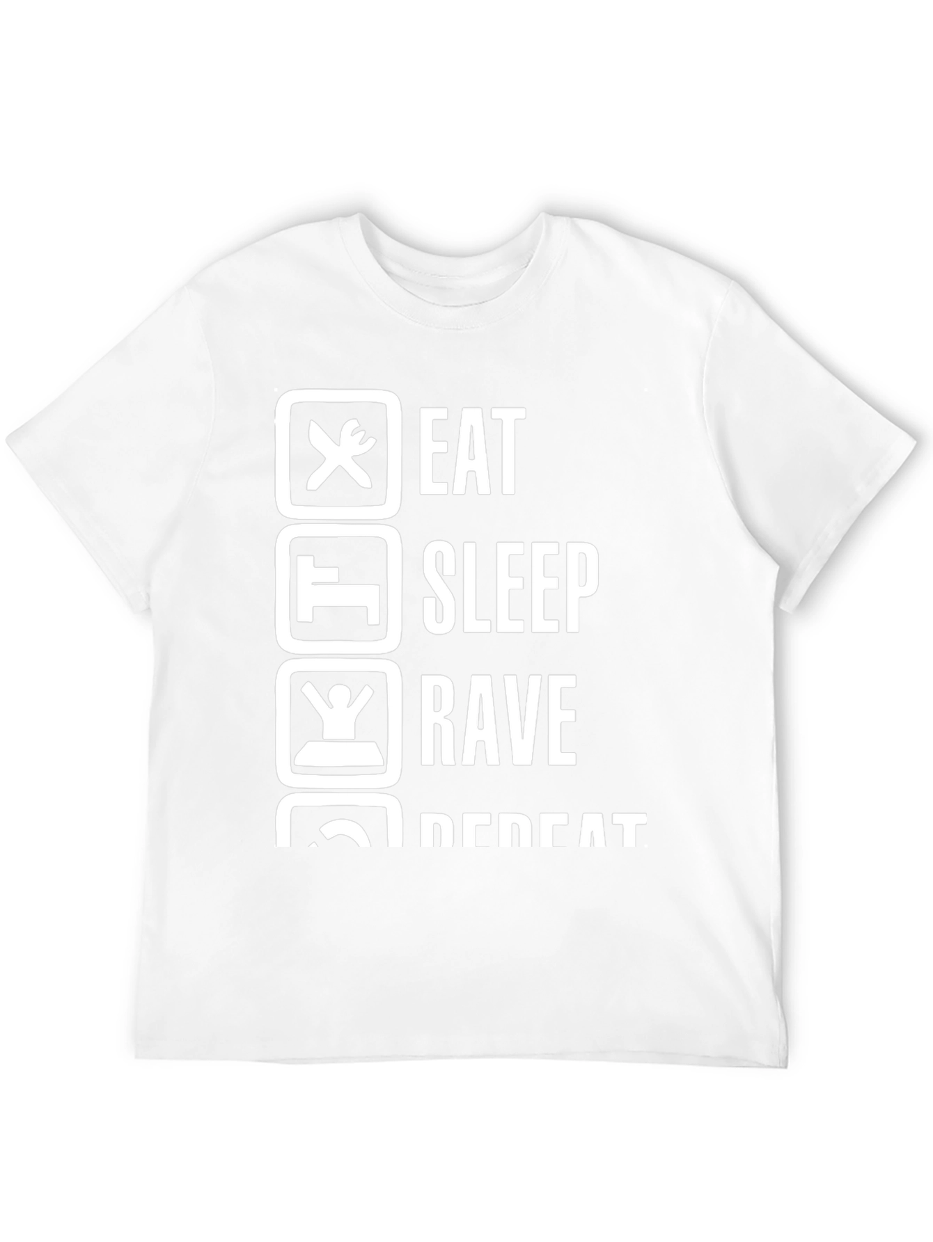 Eat Sleep Rave Repeat Graphic T-Shirt