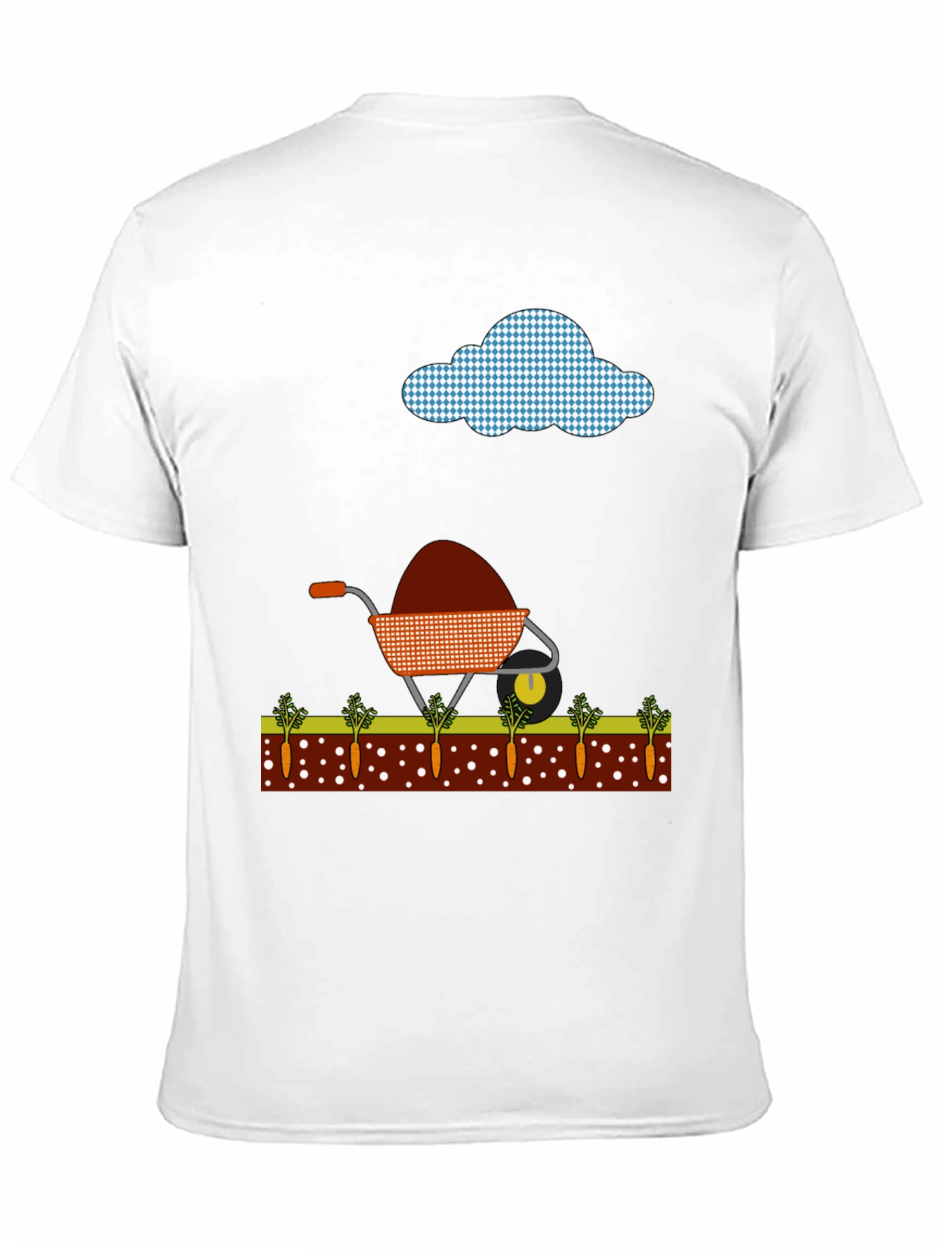 Gardening Fun Tee - Wheelbarrow & Carrot Design