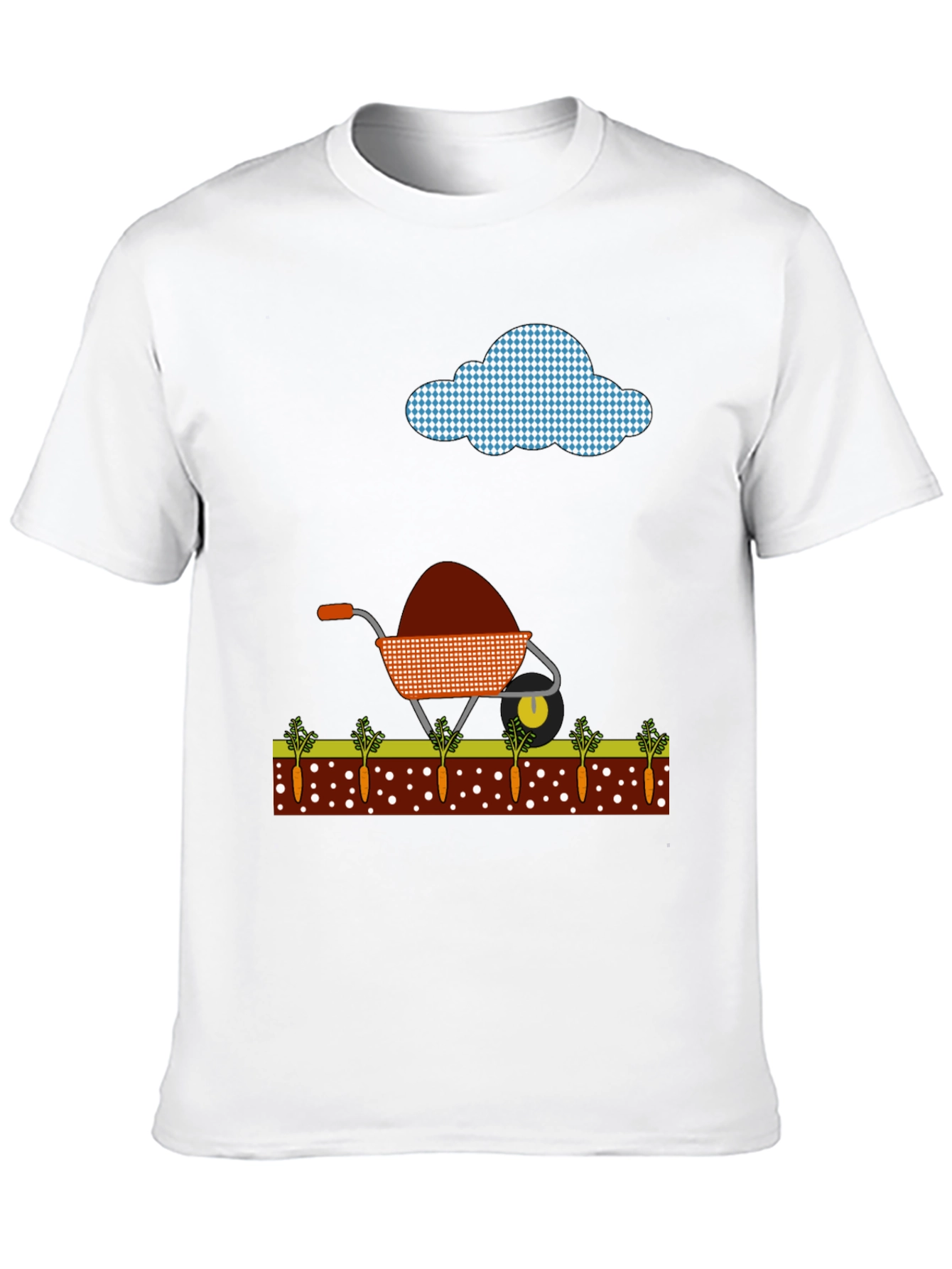 Gardening Fun Tee - Wheelbarrow & Carrot Design