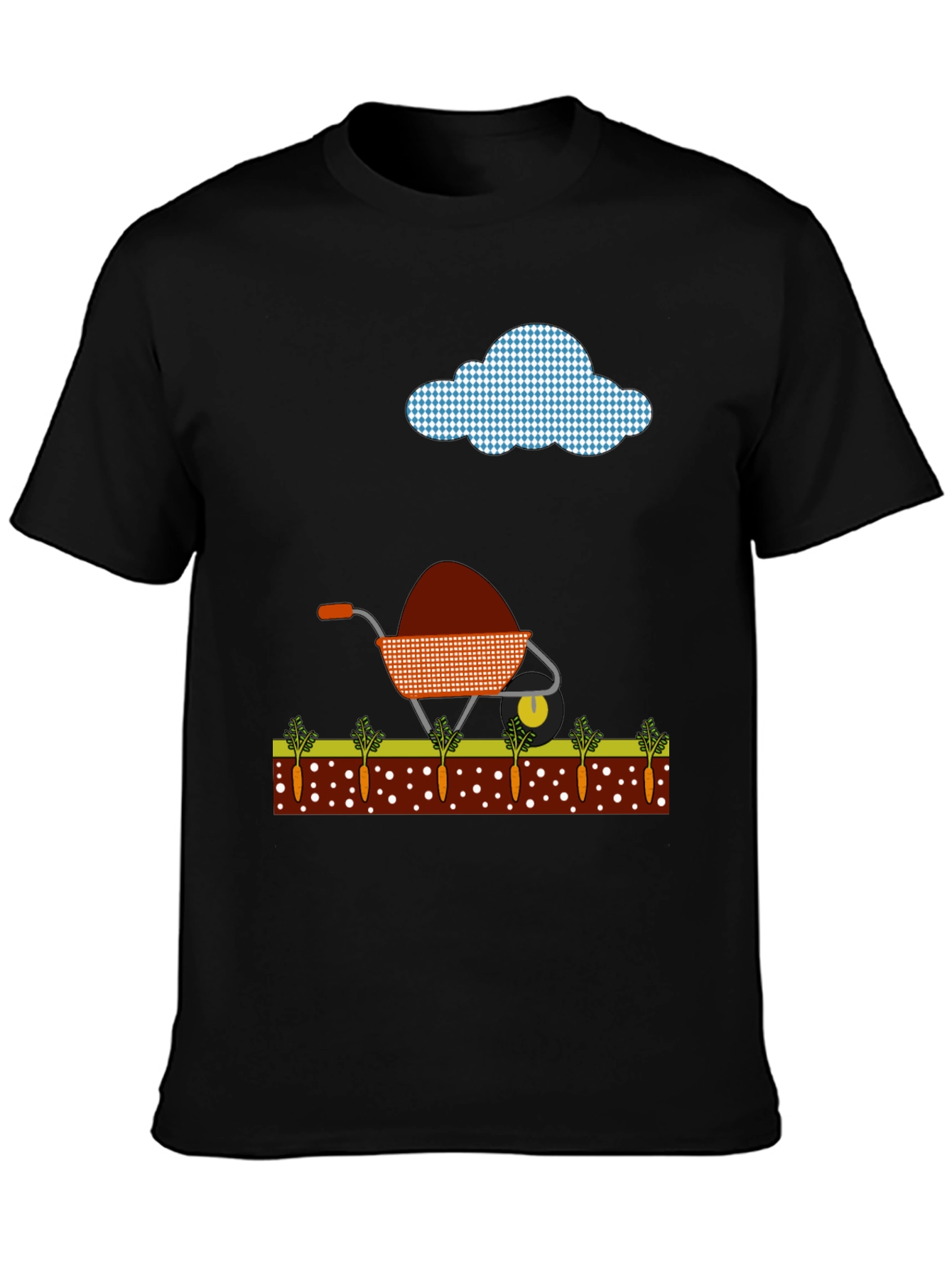 Gardening Fun Tee - Wheelbarrow & Carrot Design