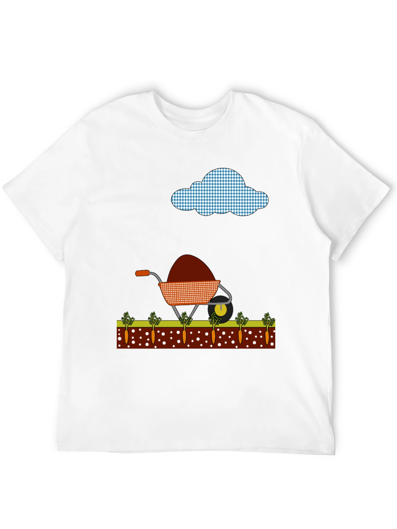 Gardening Fun Tee - Wheelbarrow & Carrot Design